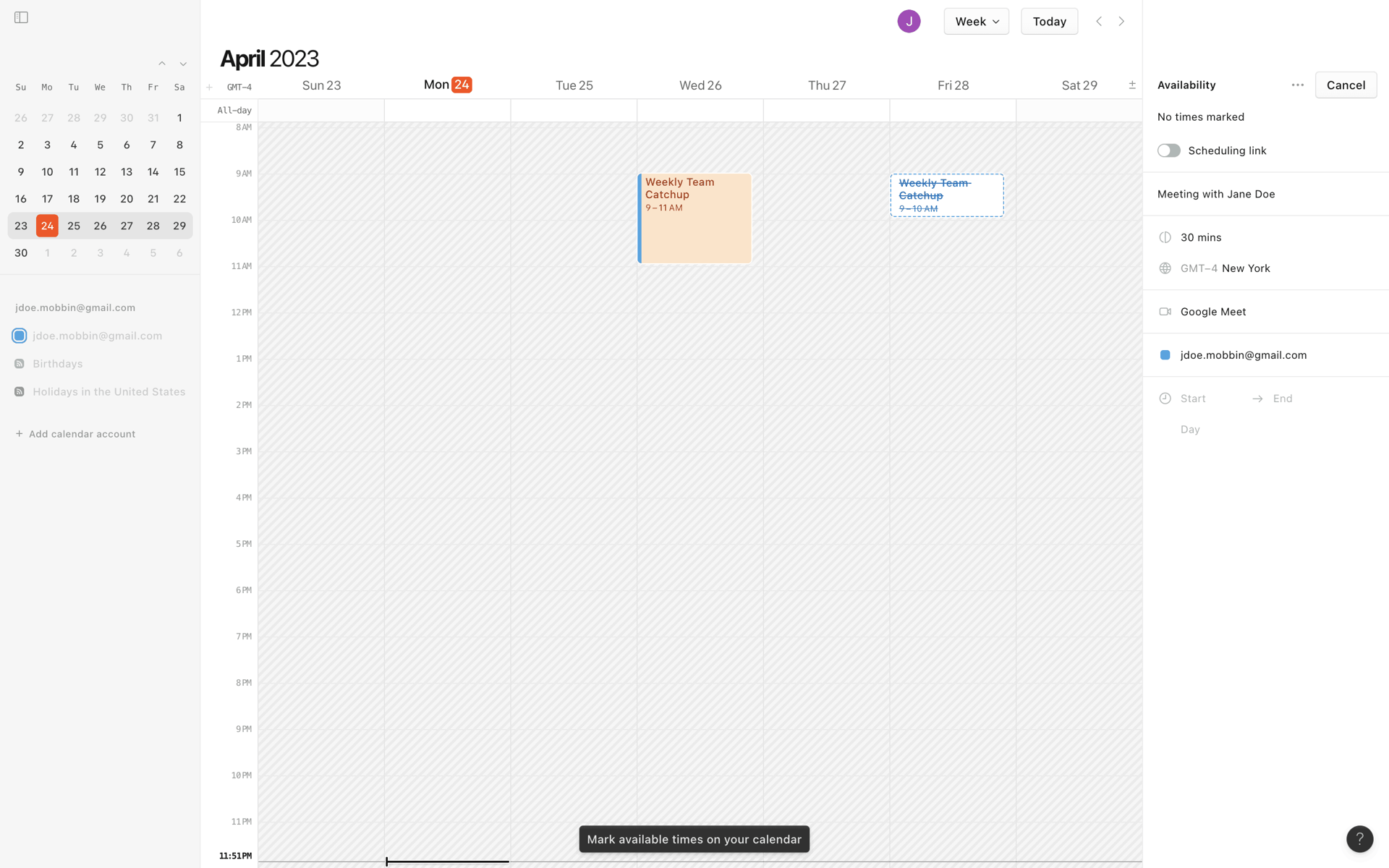 Cron Calendar Web Productivity interface screenshot 6
