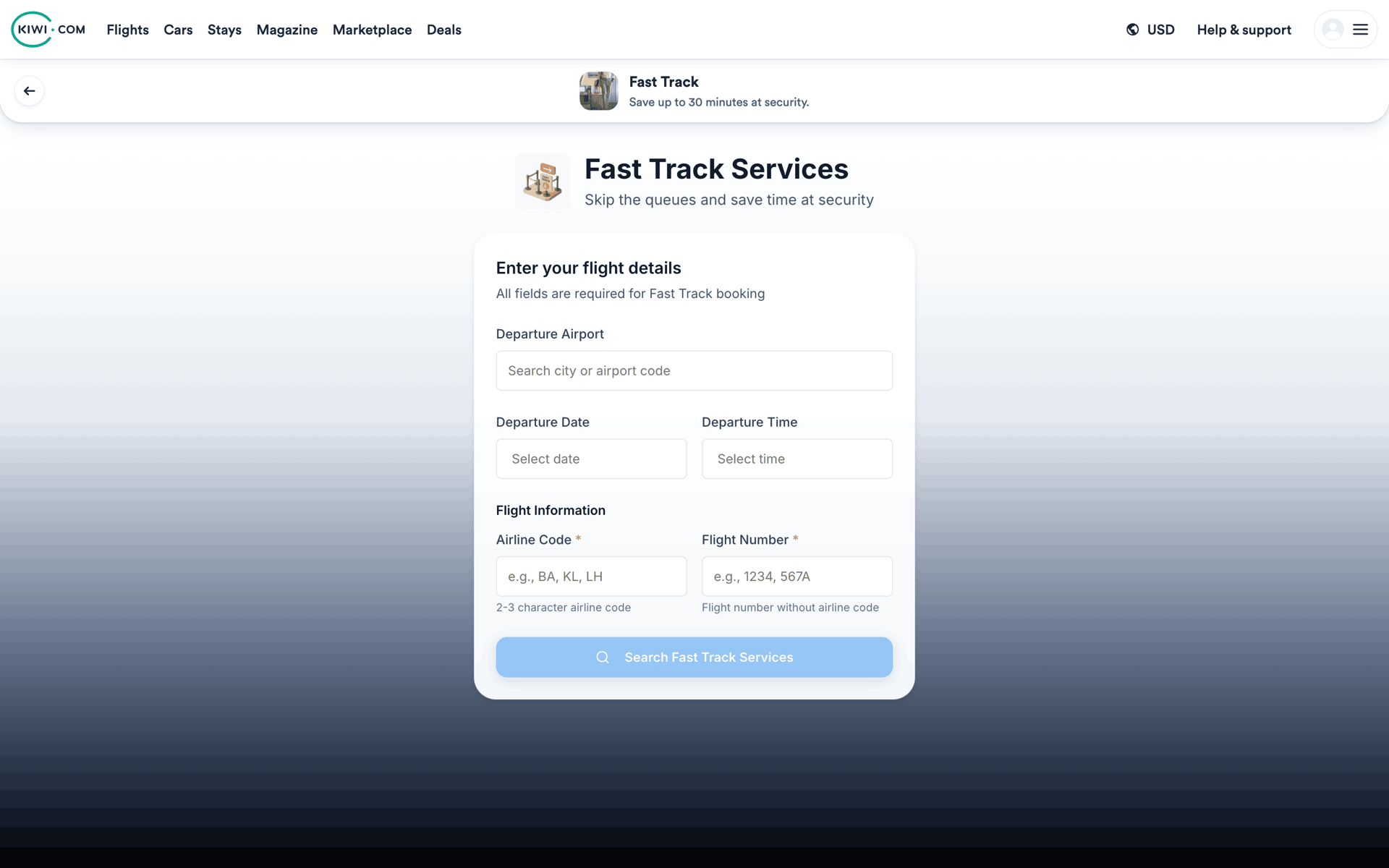 Kiwi.com Web Travel & Transportation interface screenshot 20