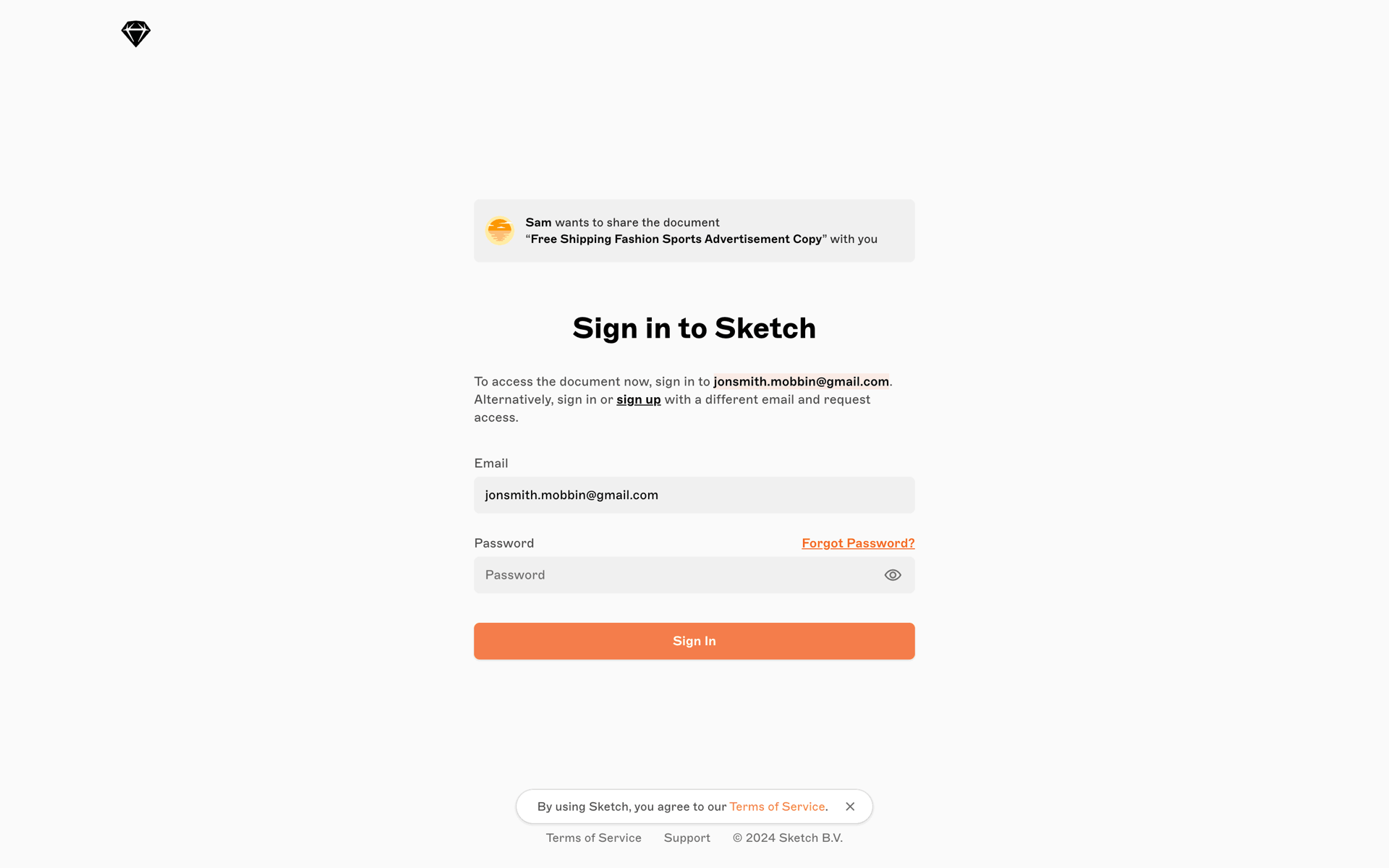 Sketch Web Productivity interface screenshot 2