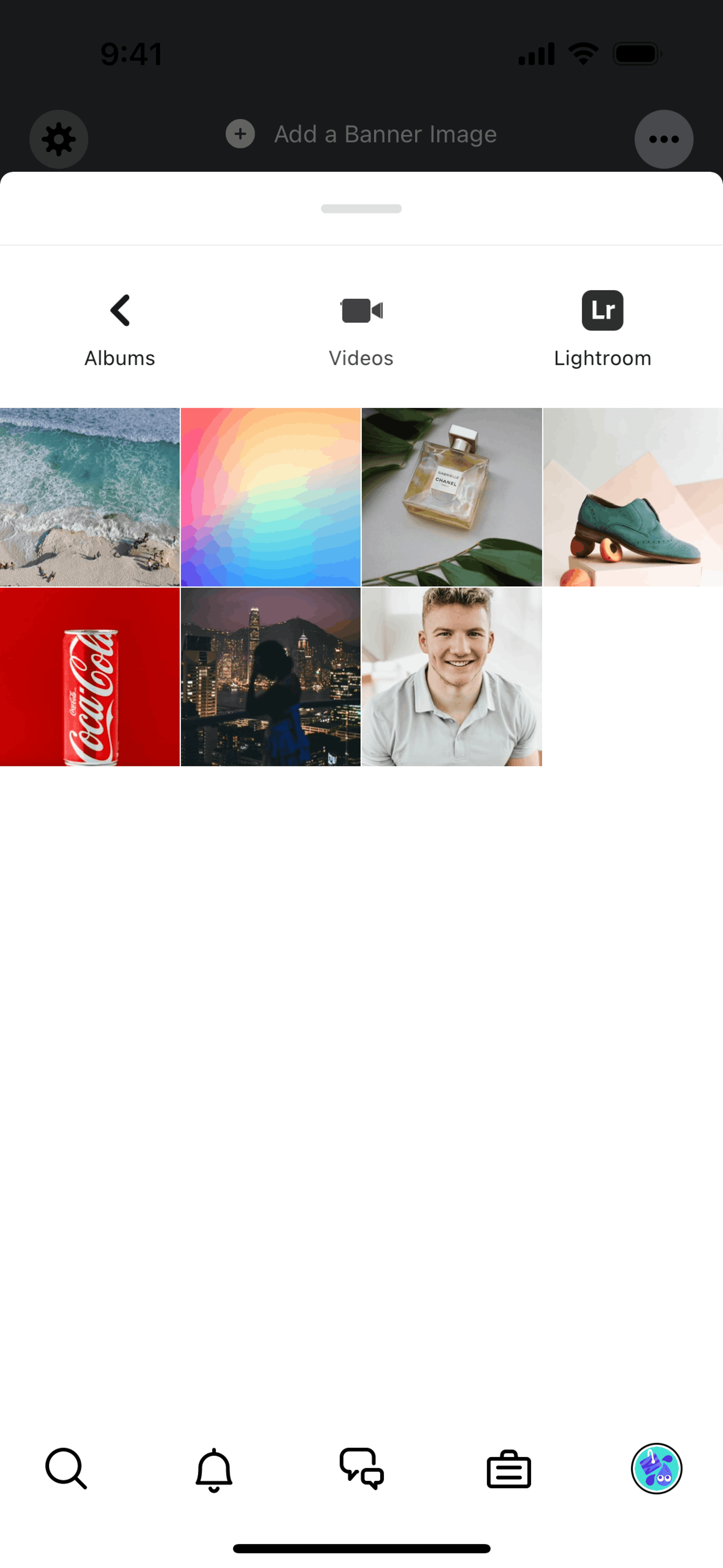 Behance iOS Social Networking interface screenshot 14