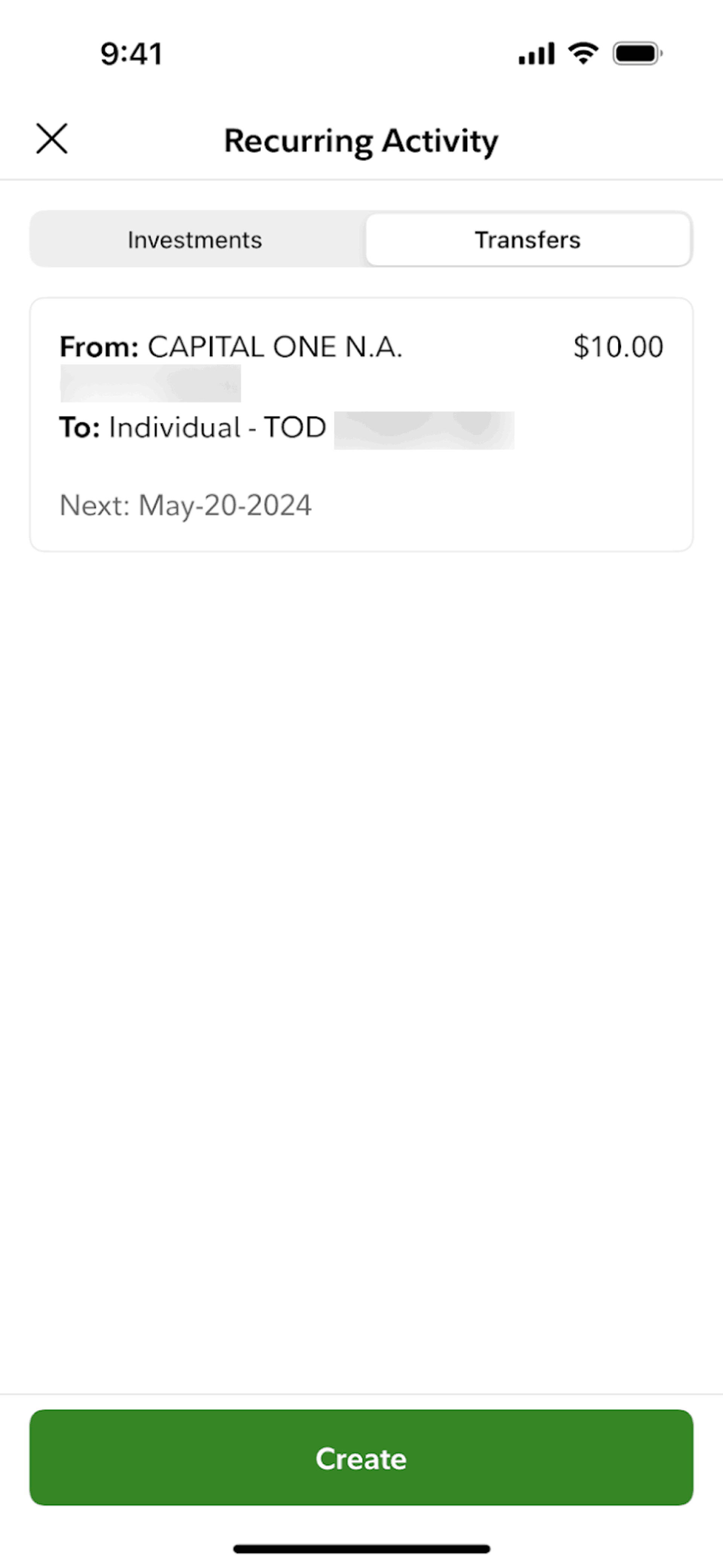 Fidelity iOS Finance interface screenshot 8