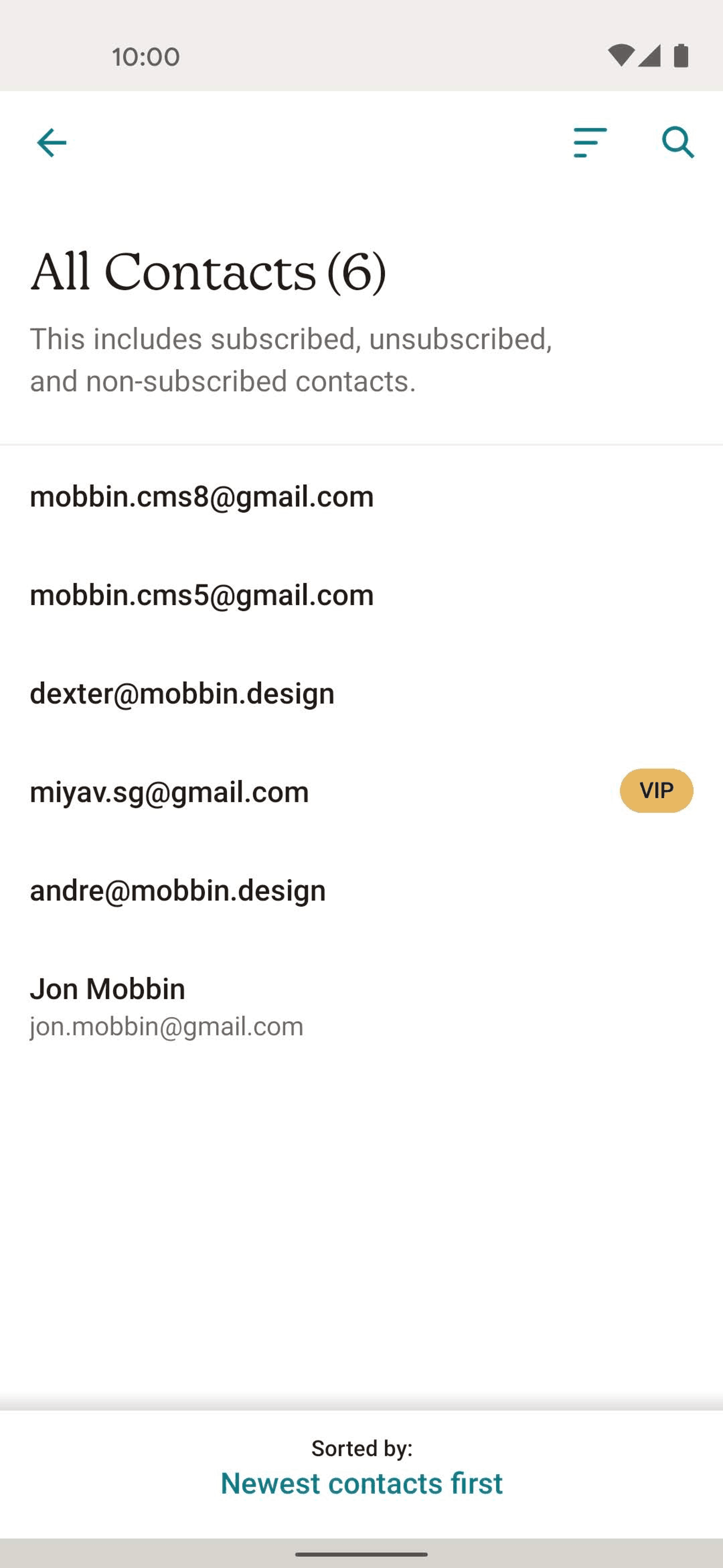 Mailchimp Android Business interface screenshot 8