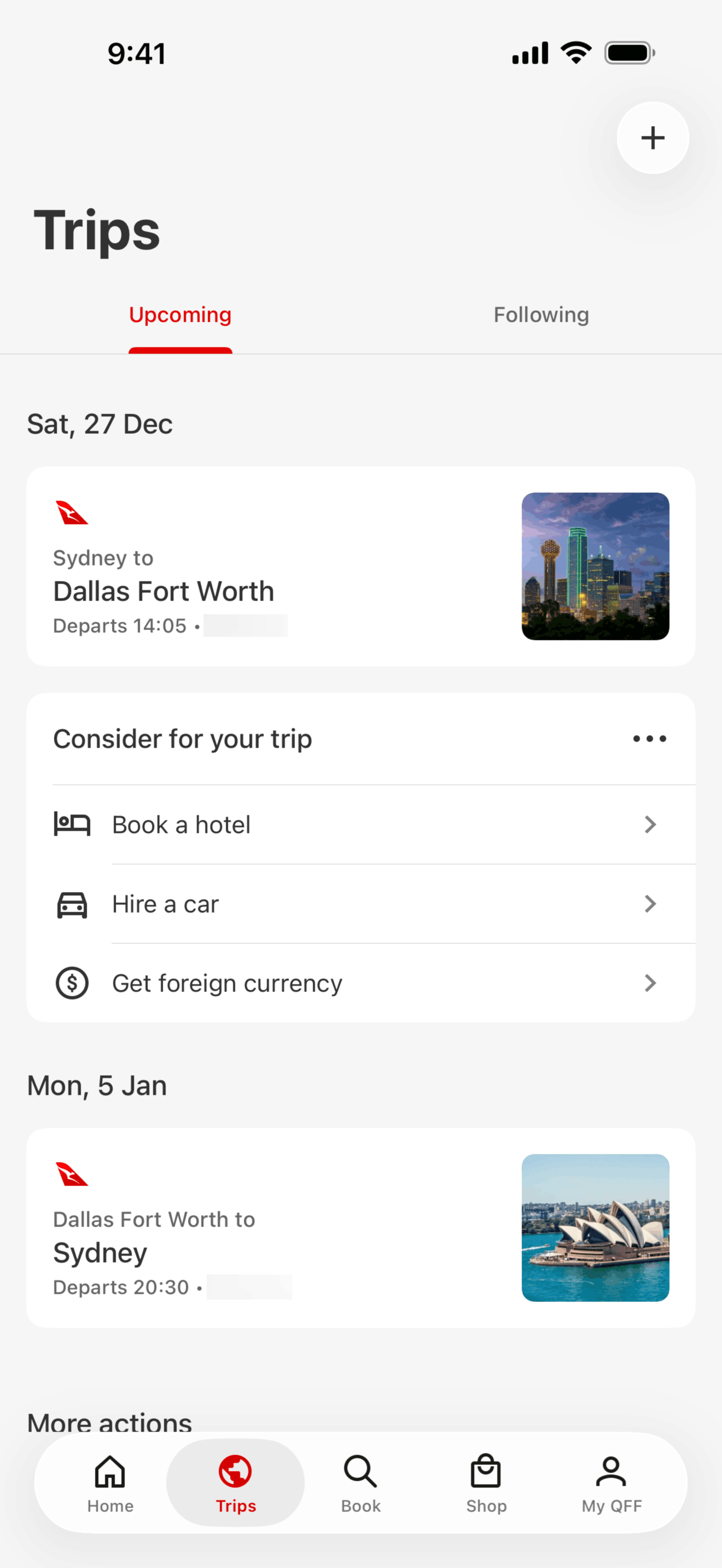 Qantas Airways iOS Travel & Transportation interface screenshot 13
