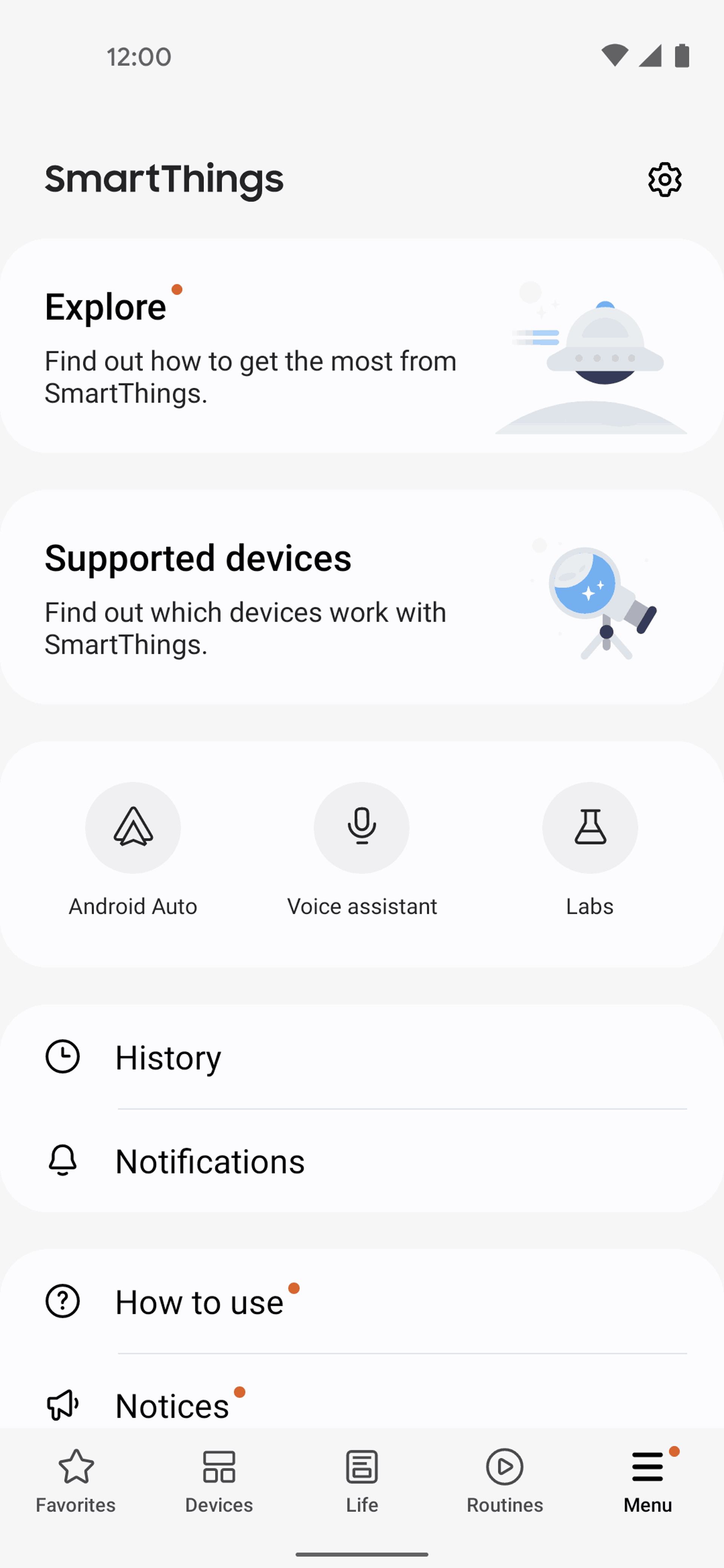 SmartThings Android Productivity interface screenshot 12