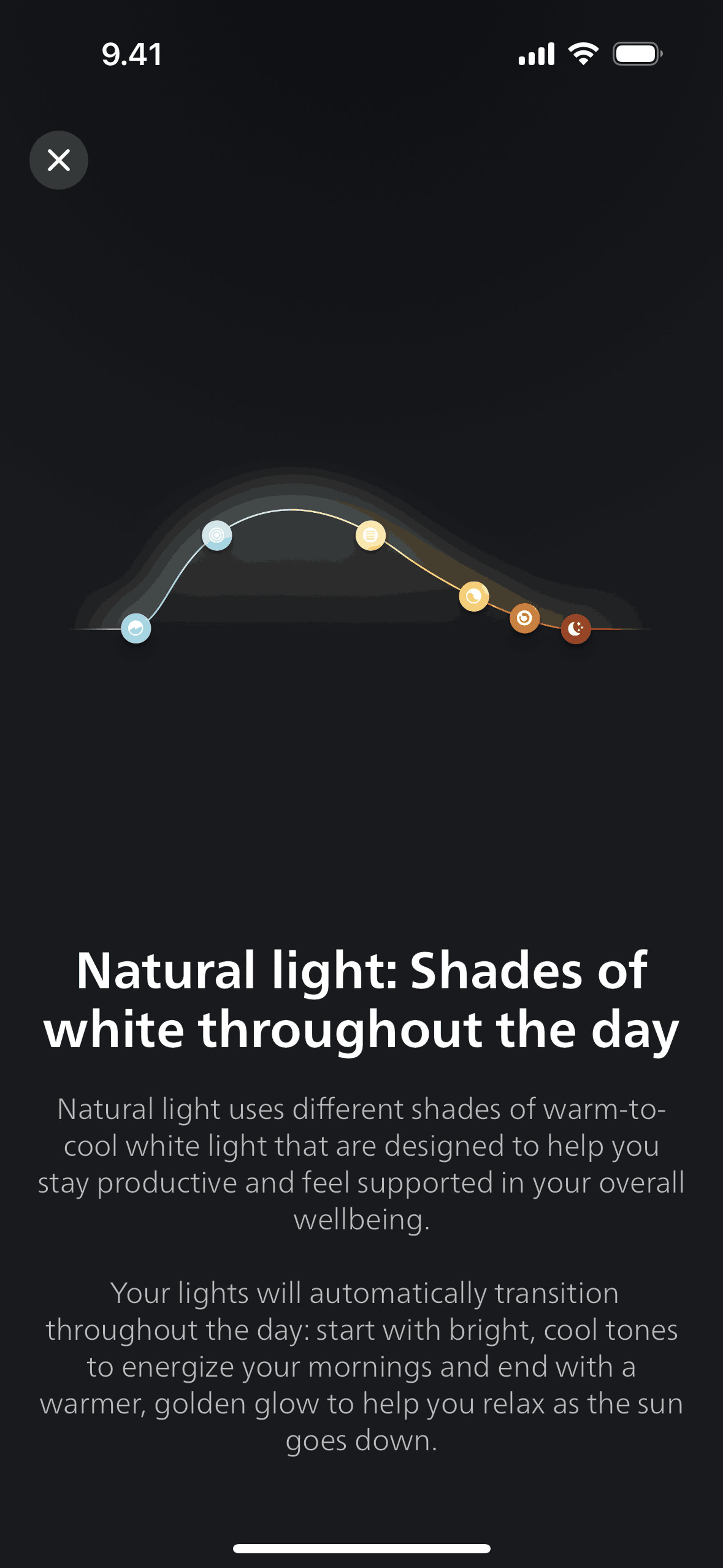 Philips Hue iOS Lifestyle interface screenshot 3