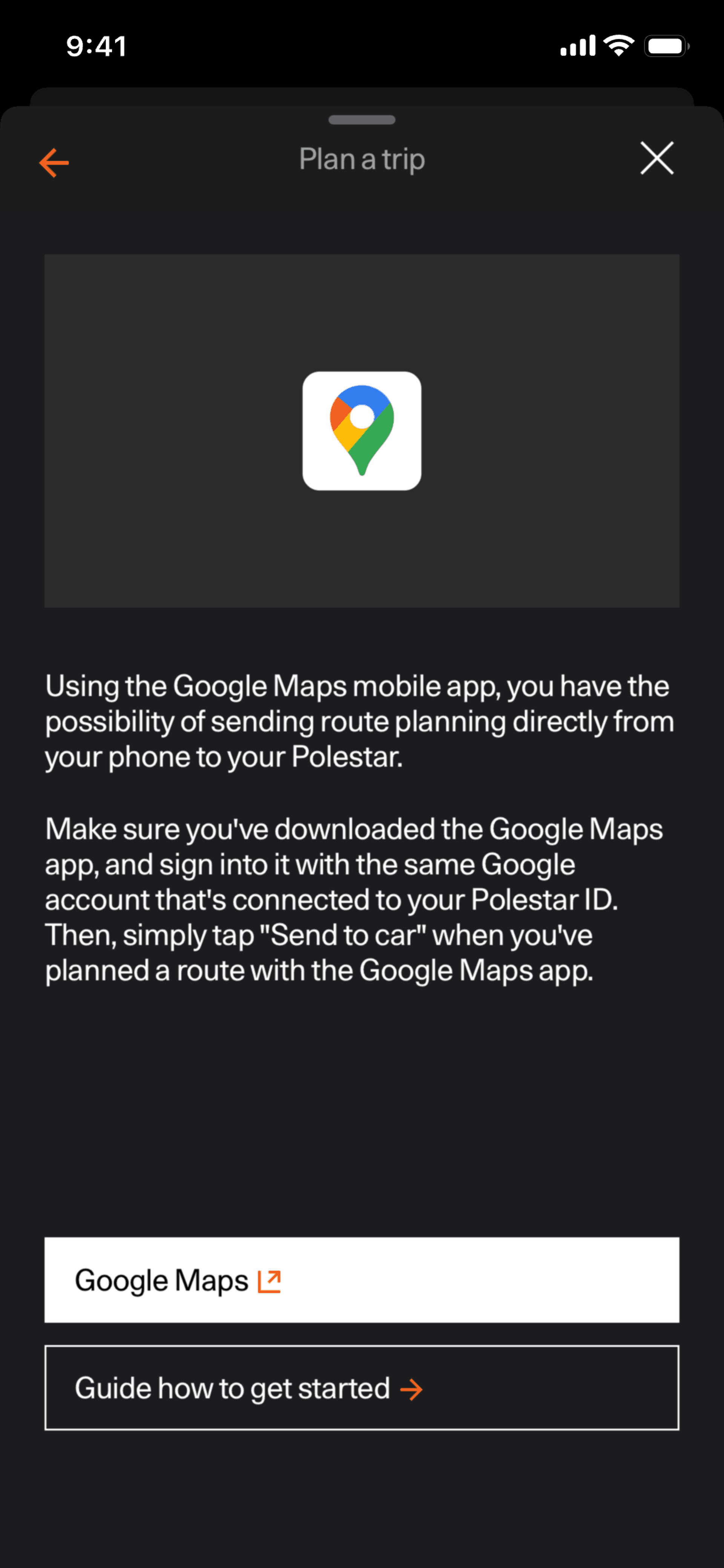 Polestar iOS Lifestyle interface screenshot 5