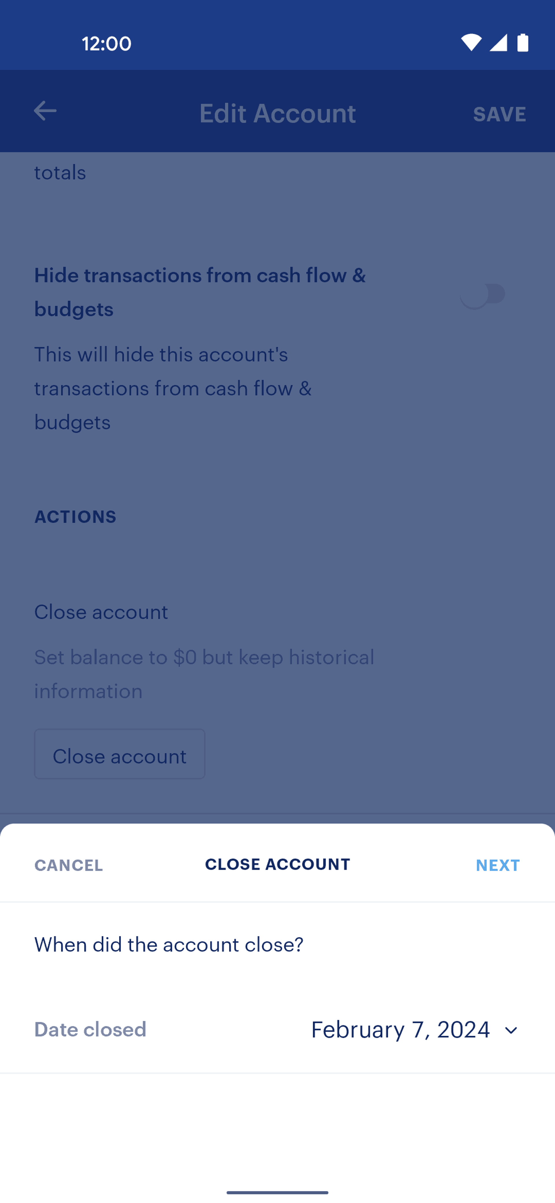 Monarch Android Finance interface screenshot 14