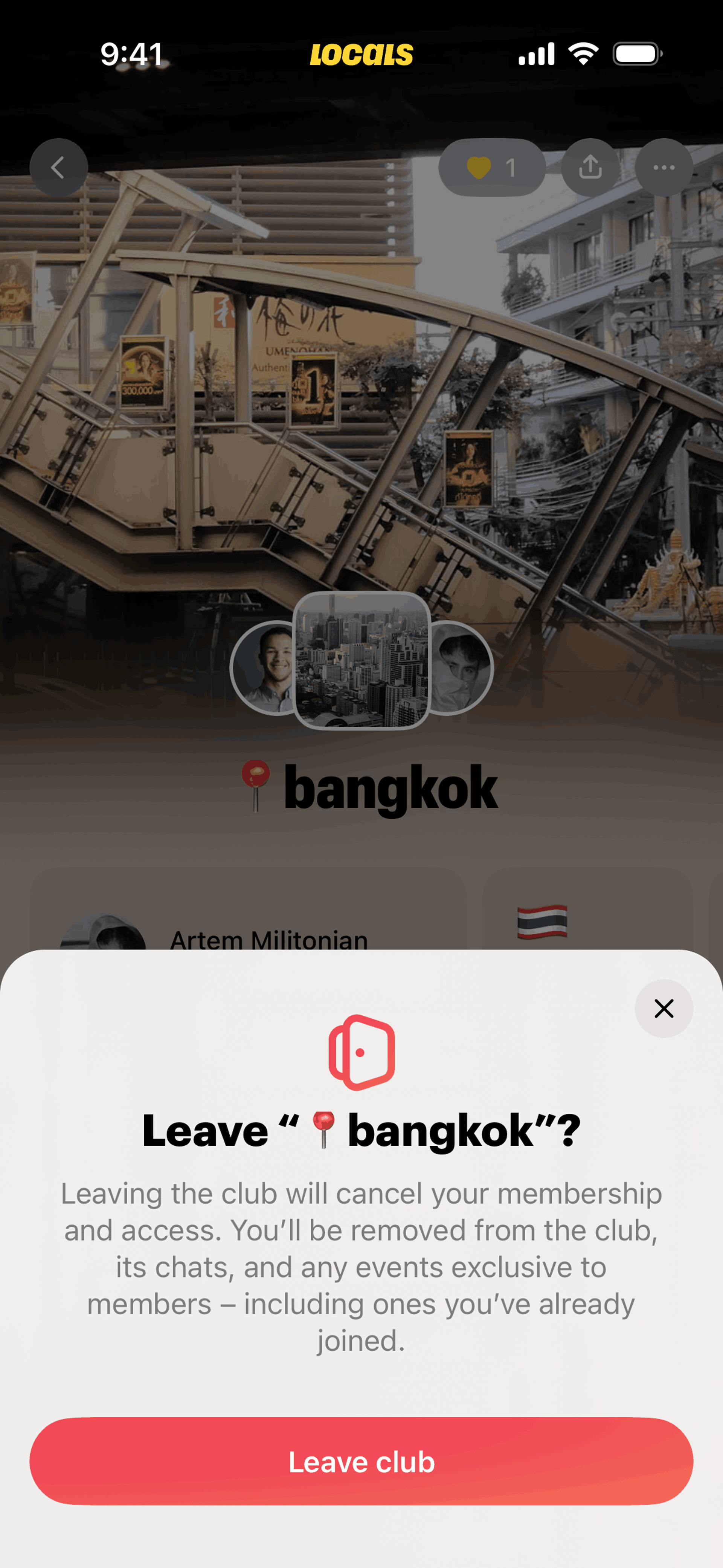 Locals iOS Social Networking interface screenshot 3