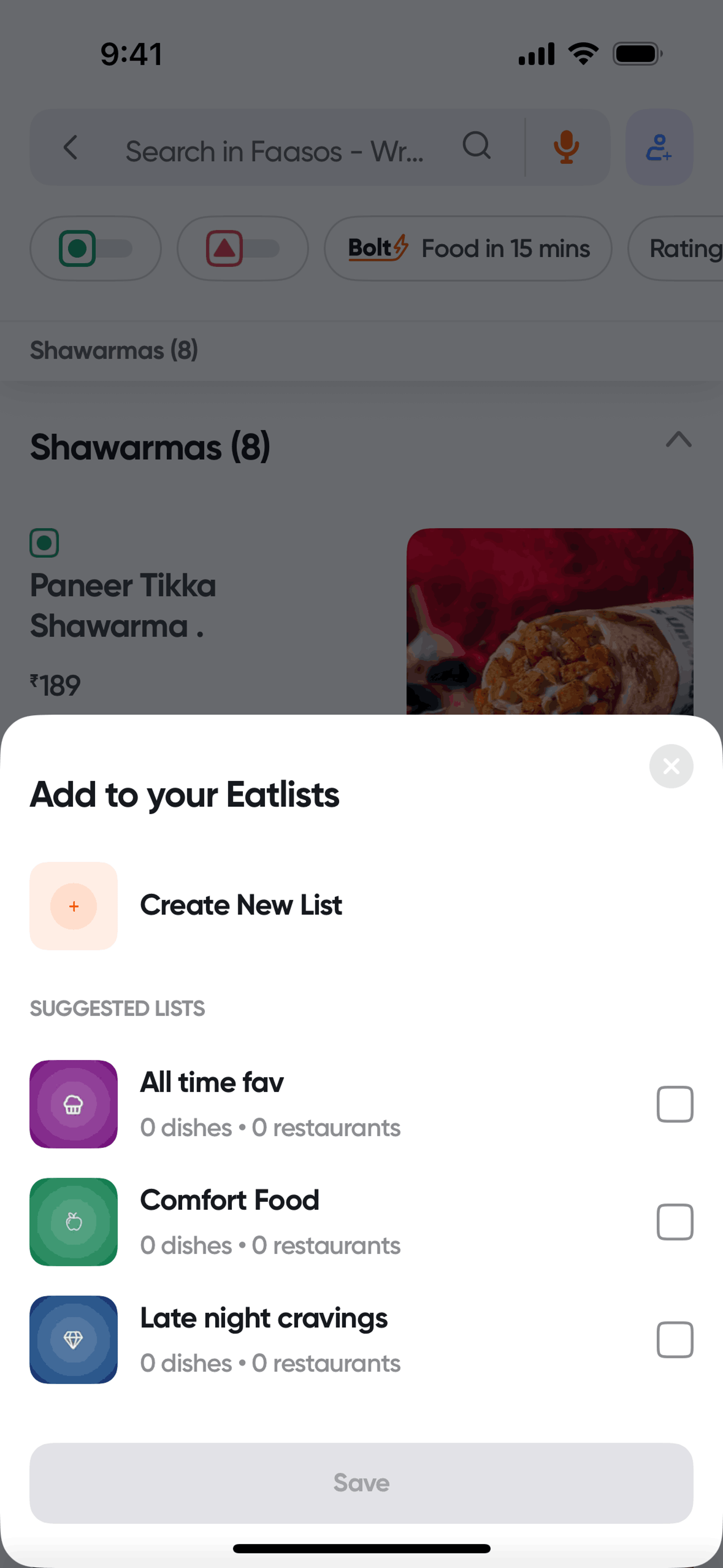 Swiggy iOS Food & Drink interface screenshot 20