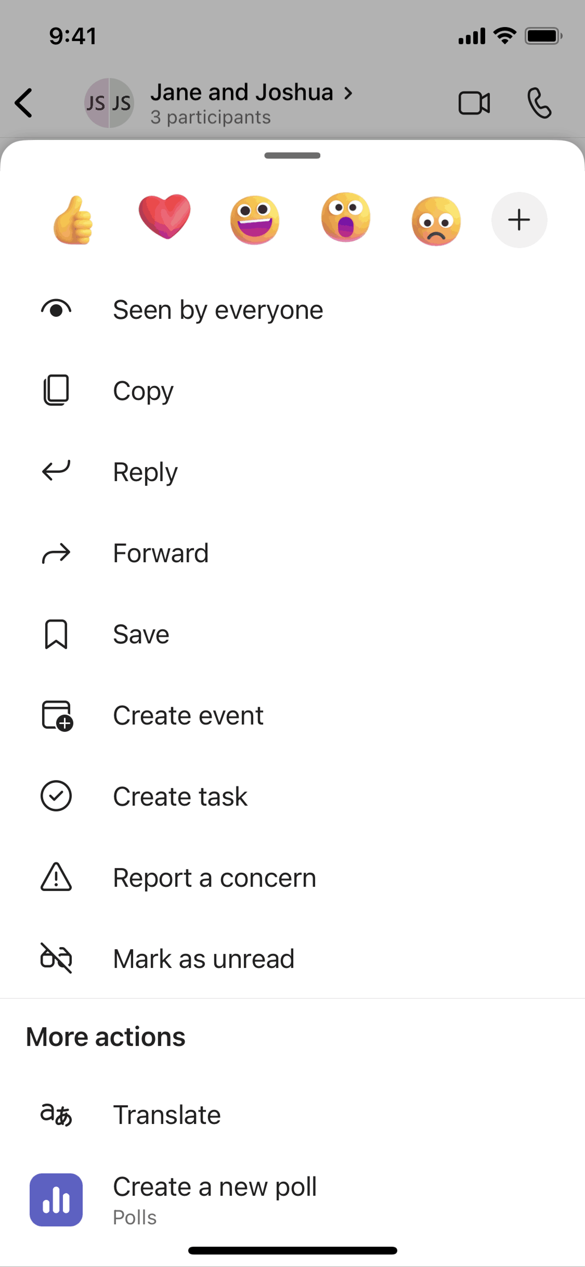 Microsoft Teams iOS Business interface screenshot 20
