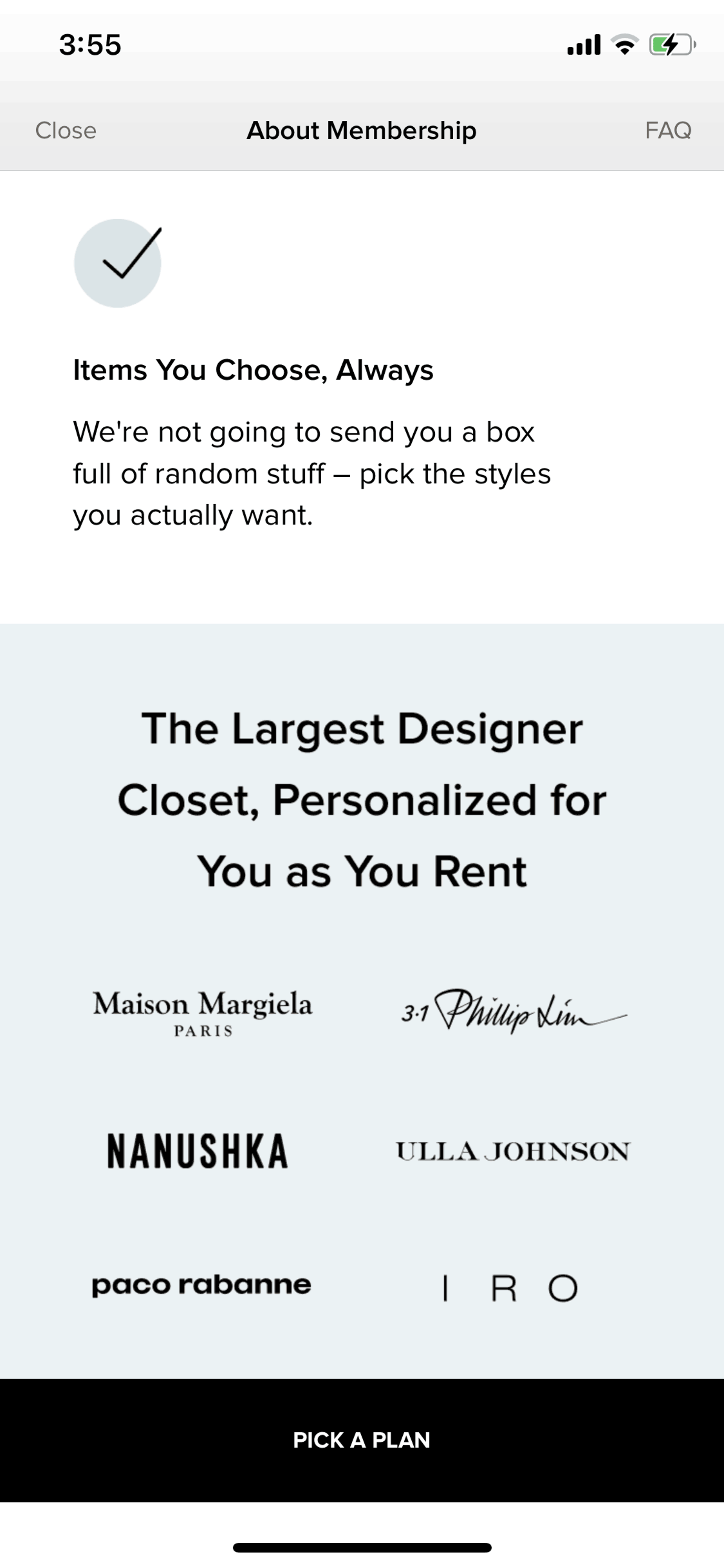 Rent the Runway iOS Shopping interface screenshot 18
