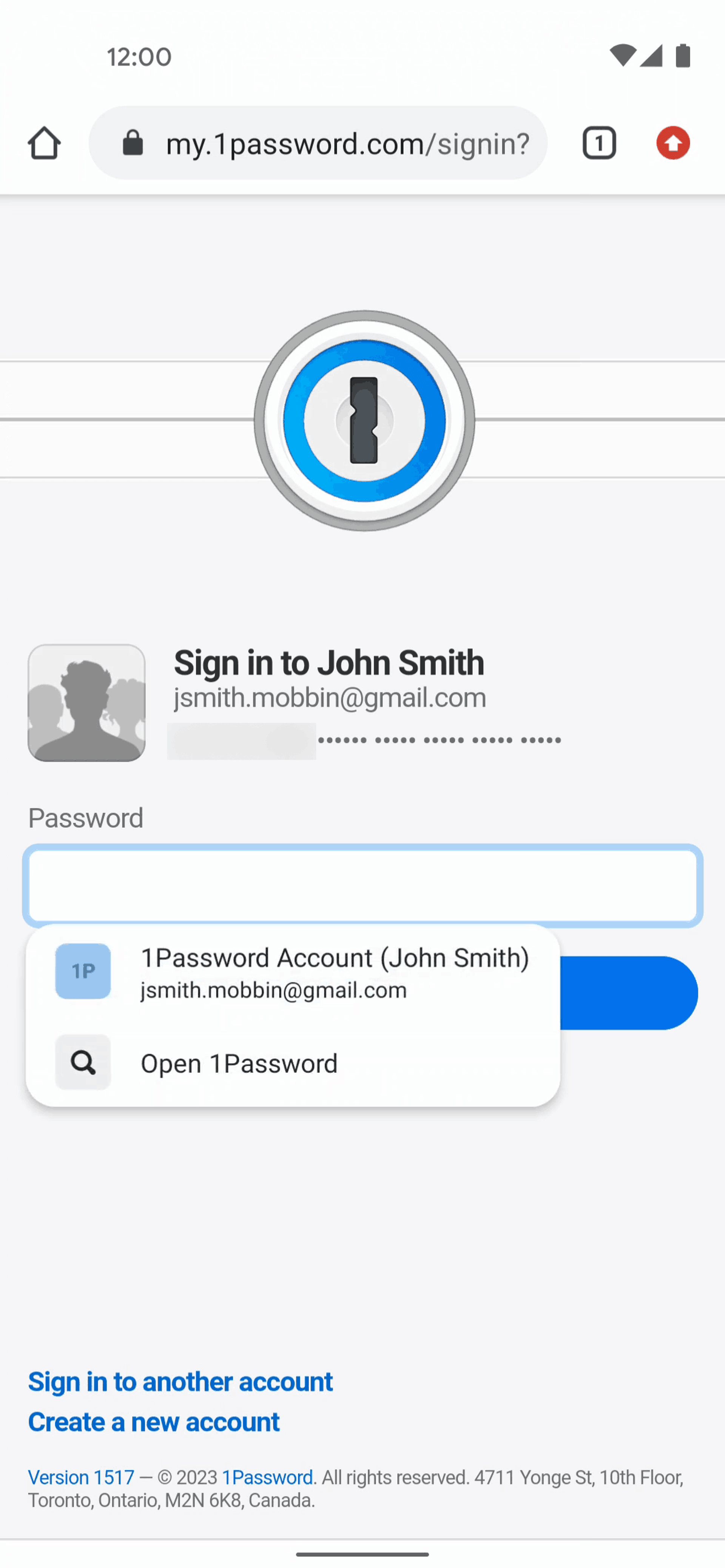 1Password Android Productivity interface screenshot 18