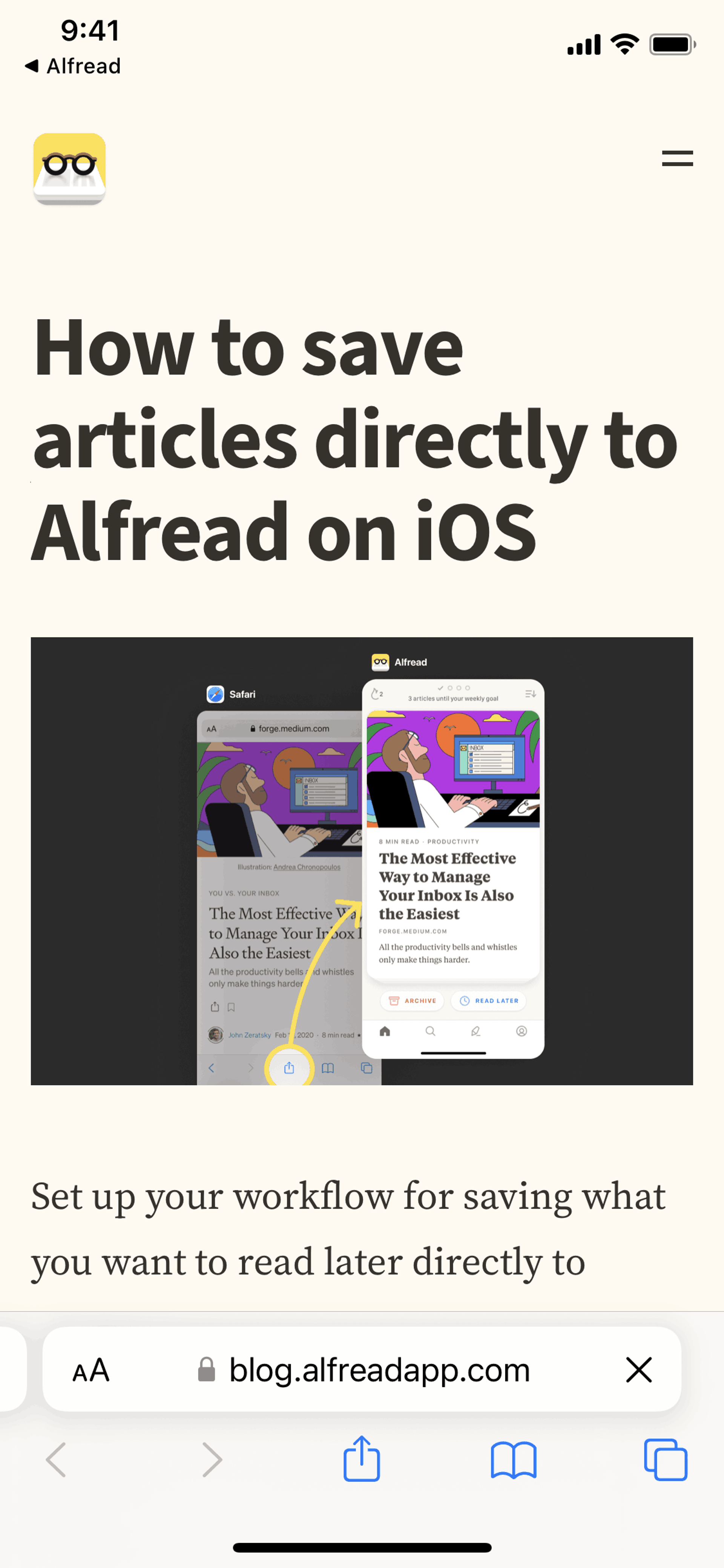 Alfread iOS Productivity interface screenshot 12