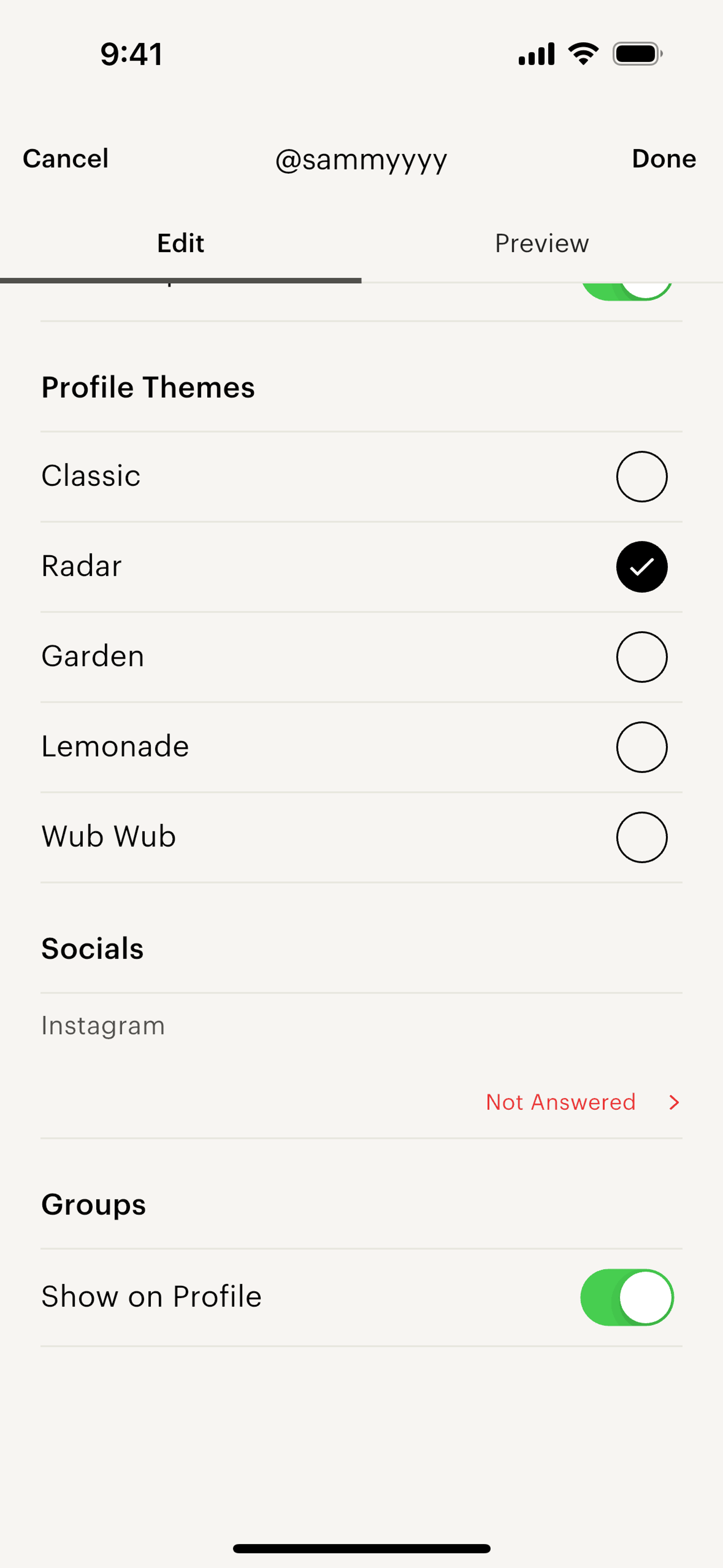 Lex iOS Social Networking interface screenshot 3
