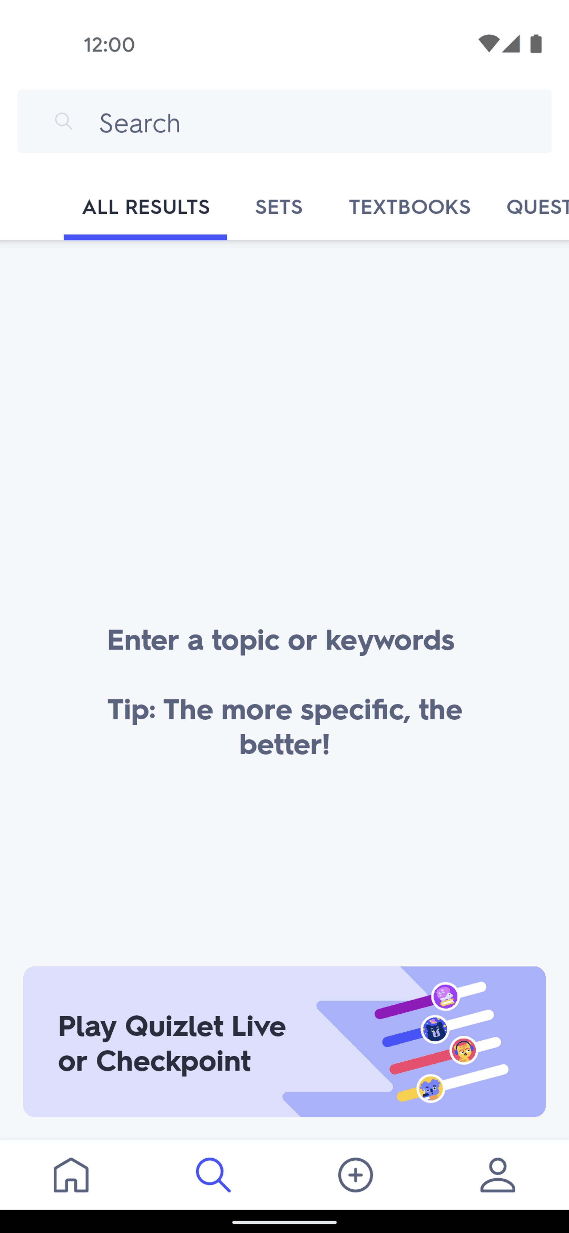 Quizlet Android Education interface screenshot 3
