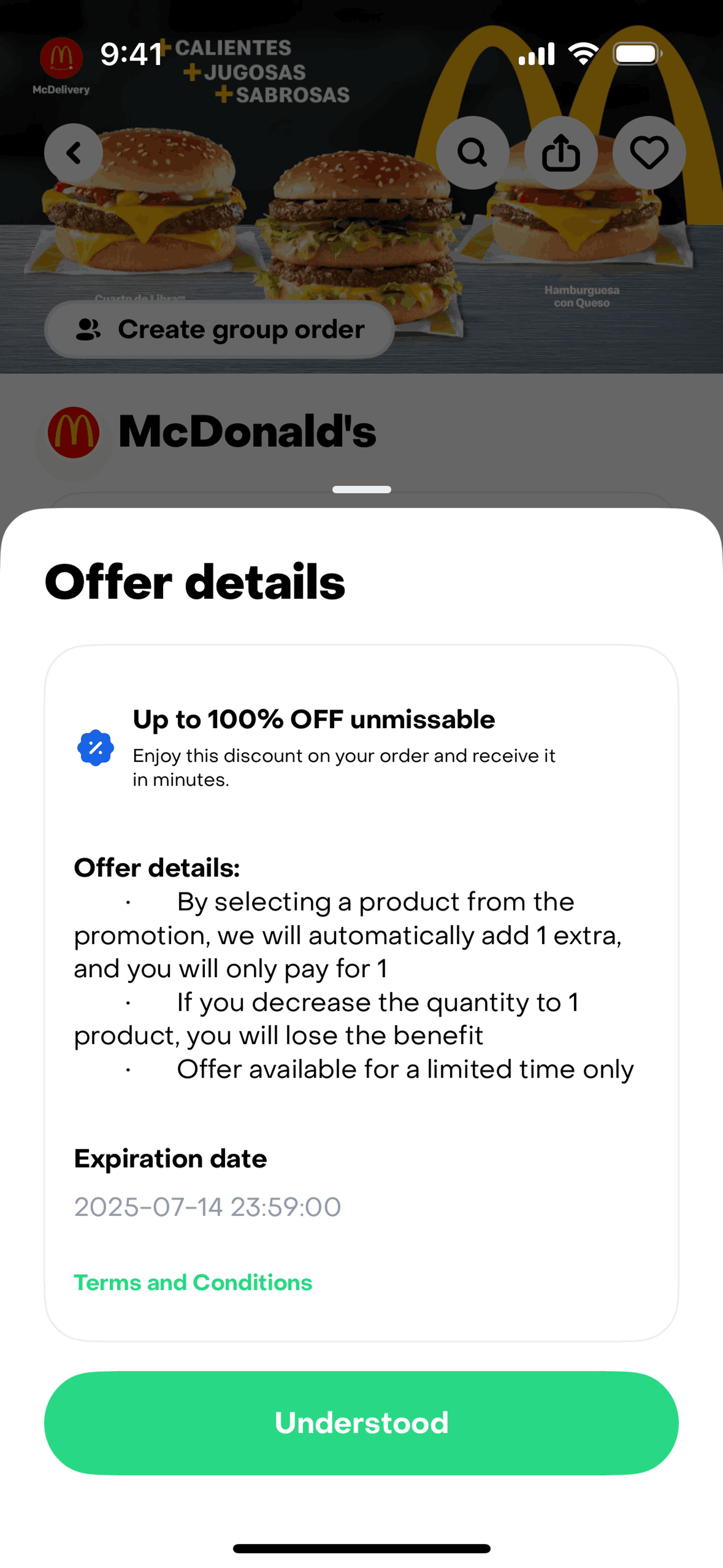 Rappi iOS Food & Drink interface screenshot 14