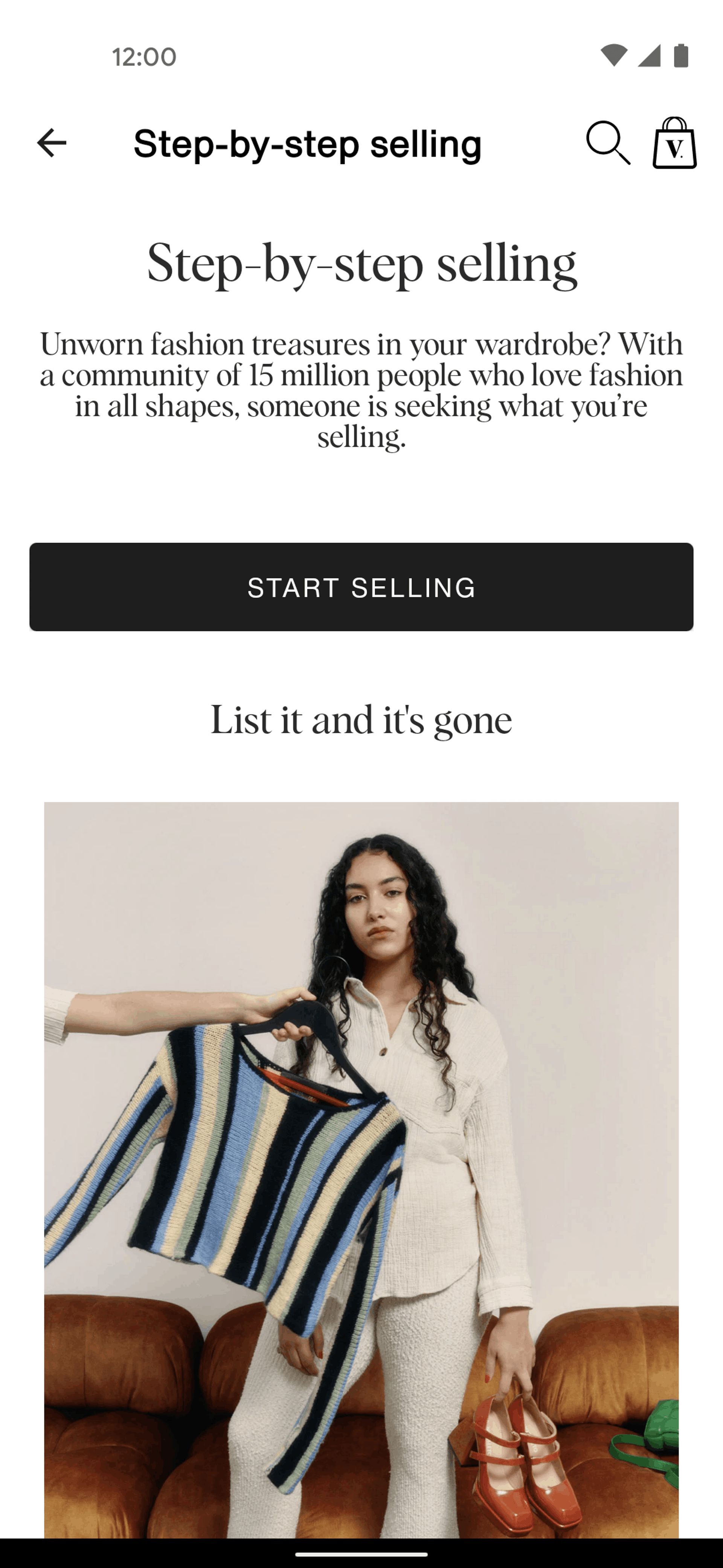 Vestiaire Collective Android Shopping interface screenshot 18