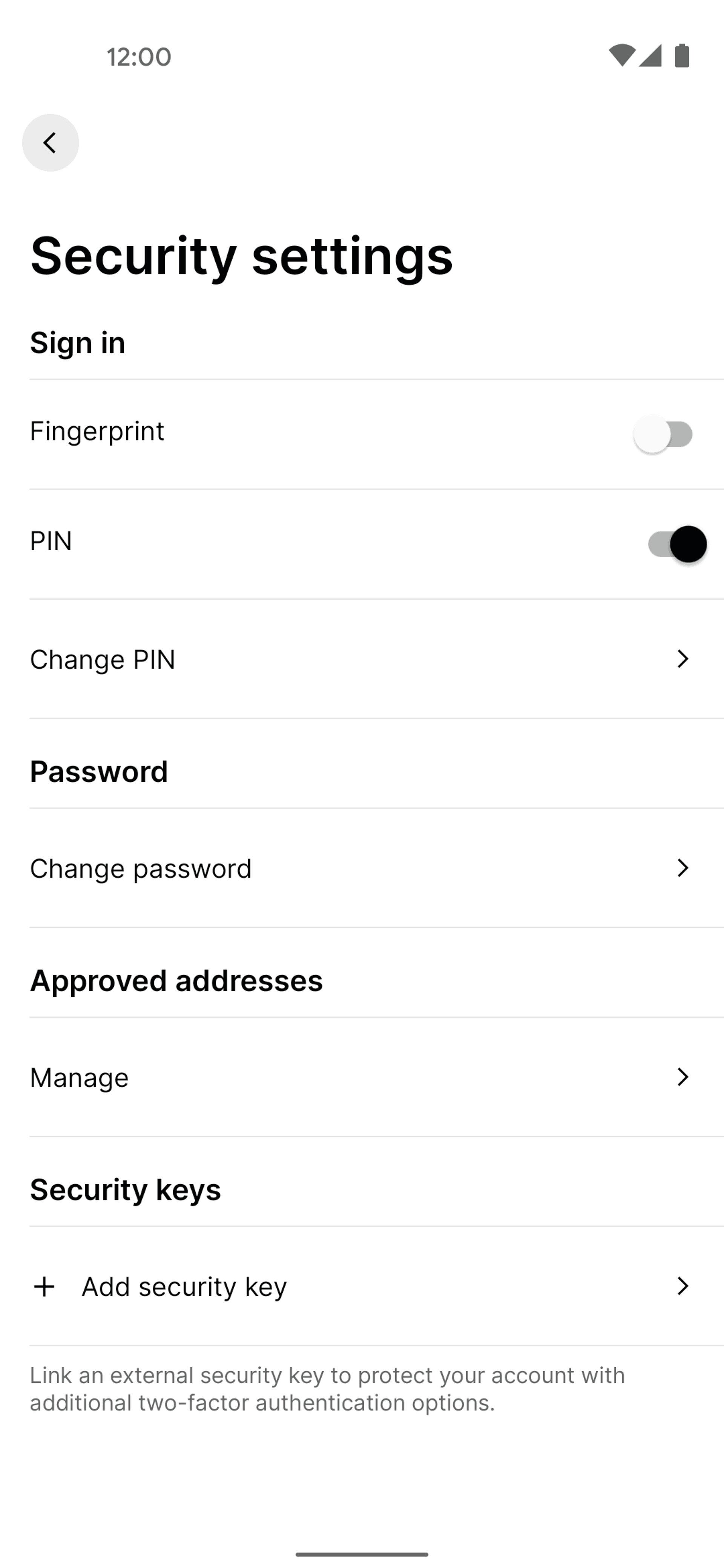 Gemini Android Finance interface screenshot 6