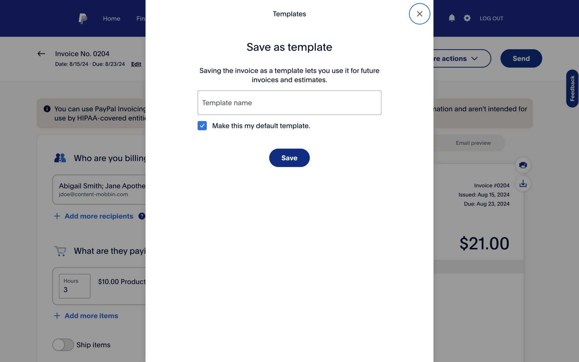 PayPal Web Finance interface screenshot 13