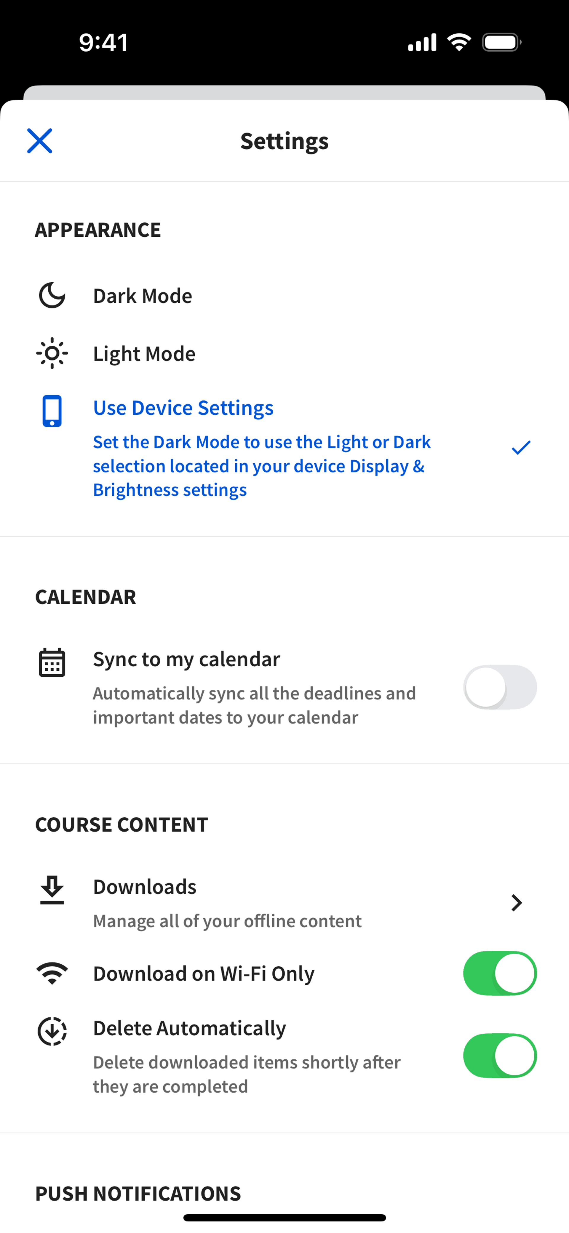 Coursera iOS Education interface screenshot 7