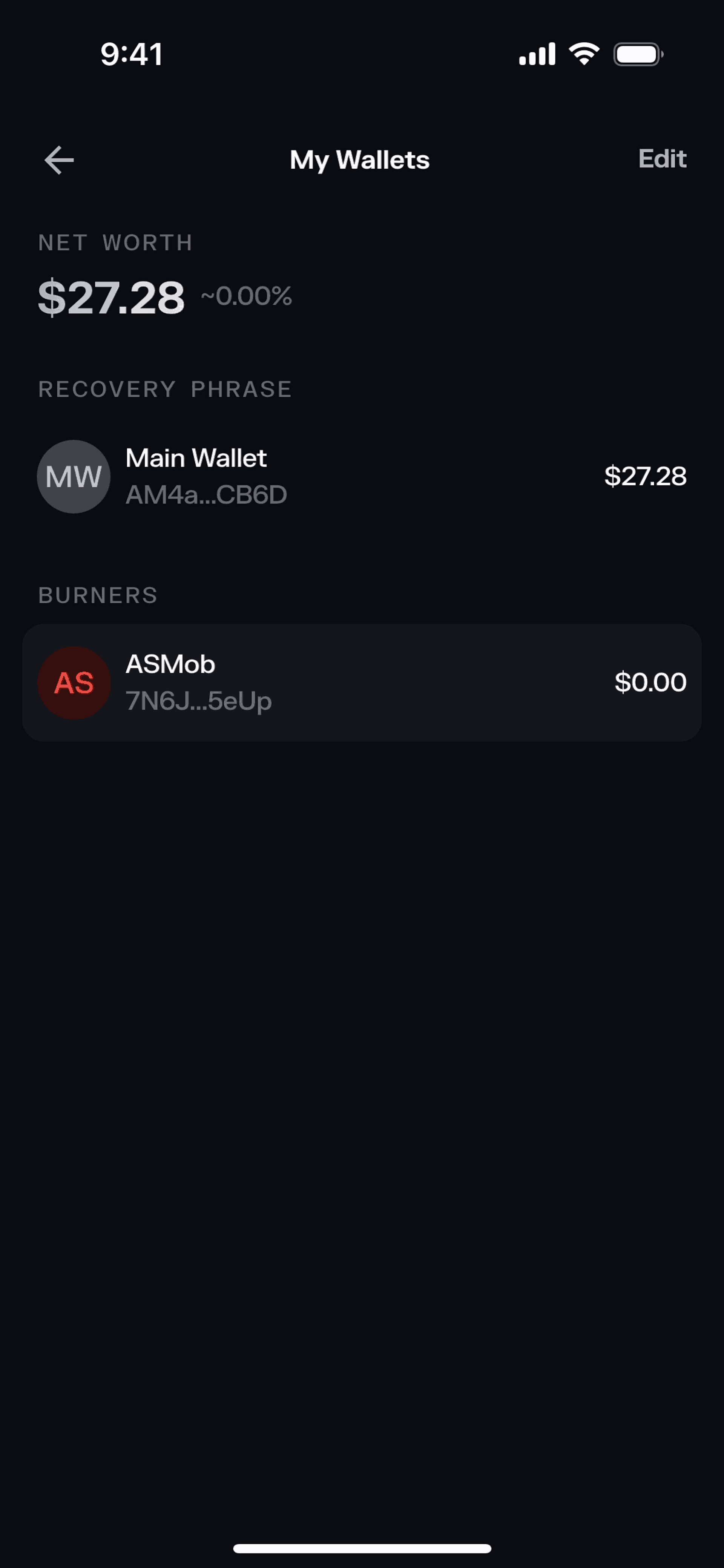 Solflare iOS Crypto & Web3 interface screenshot 4