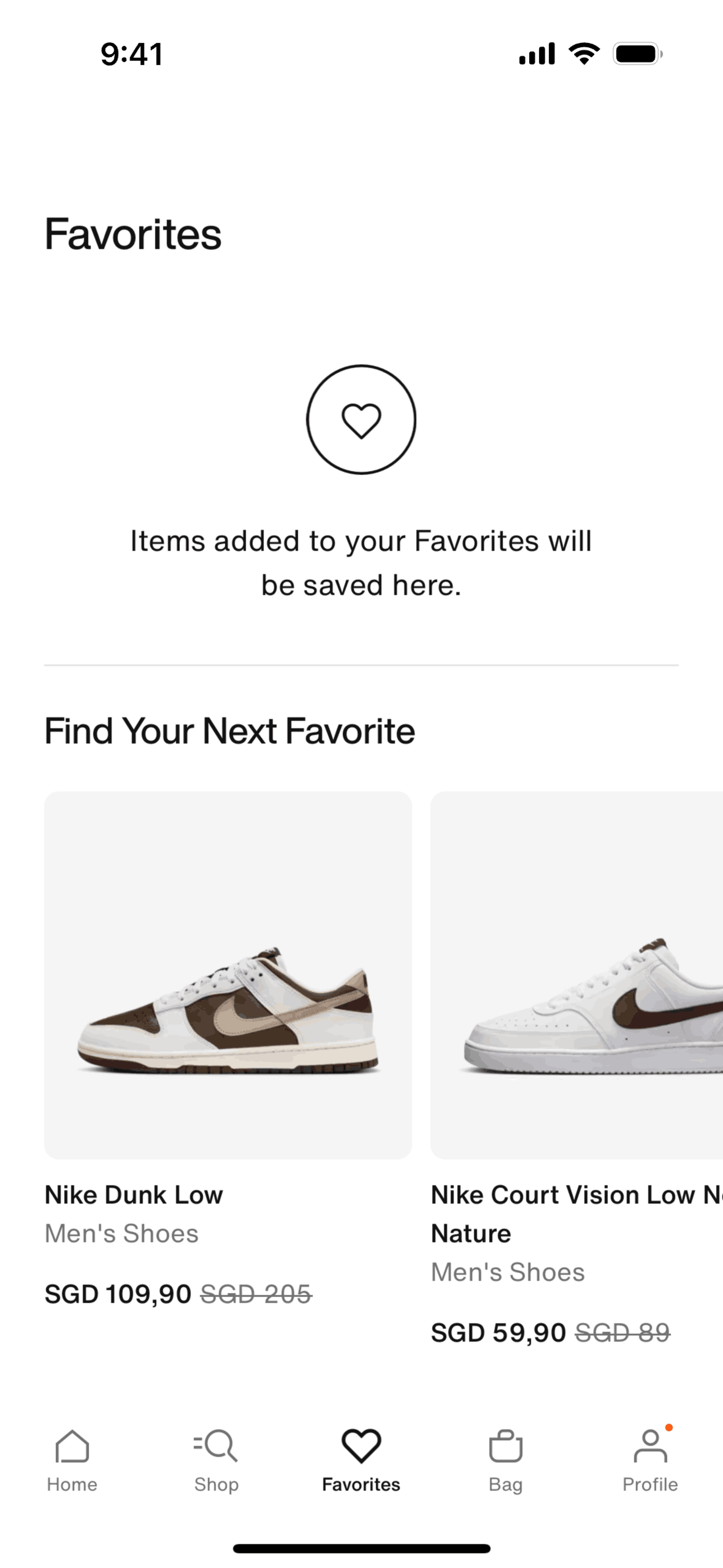 Nike iOS Shopping interface screenshot 20