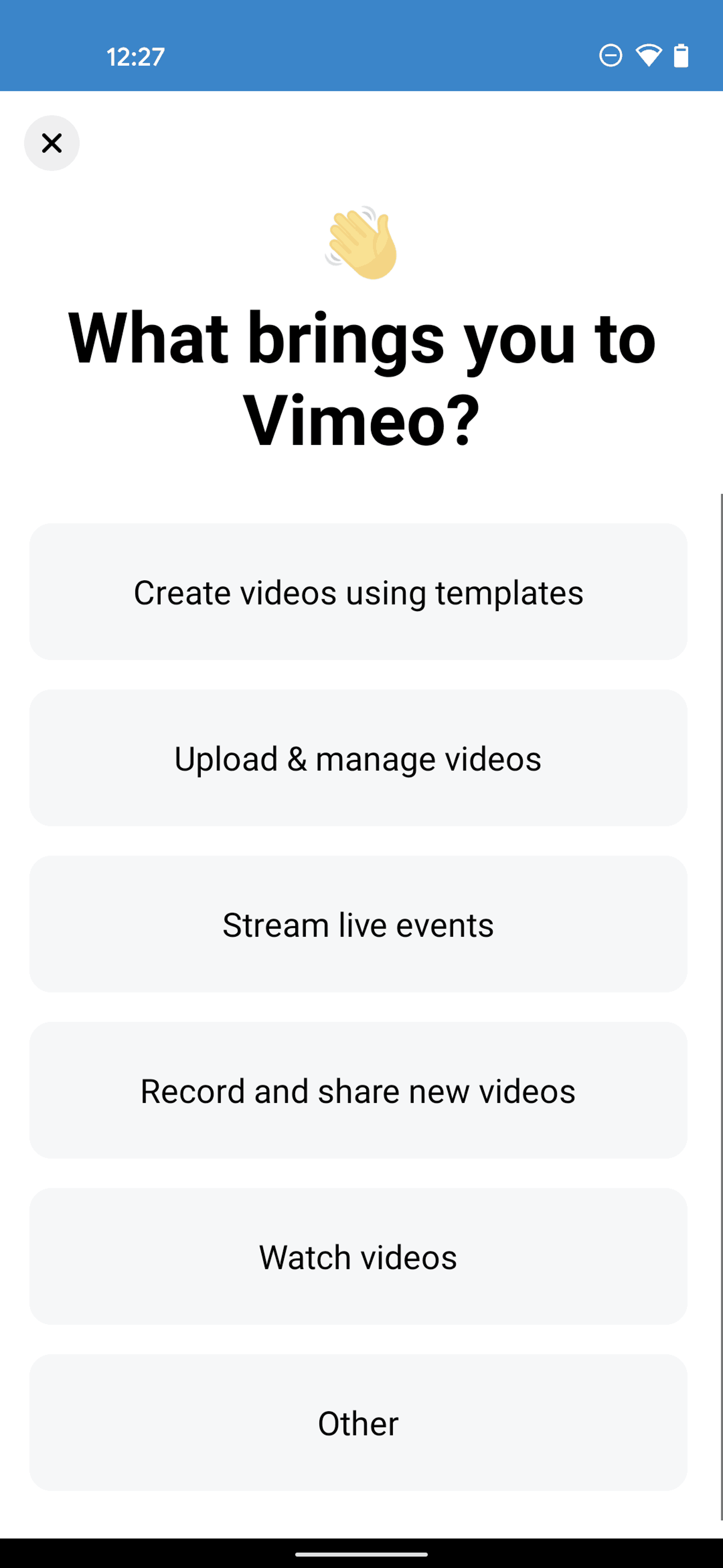 Vimeo Android Photo & Video interface screenshot 9