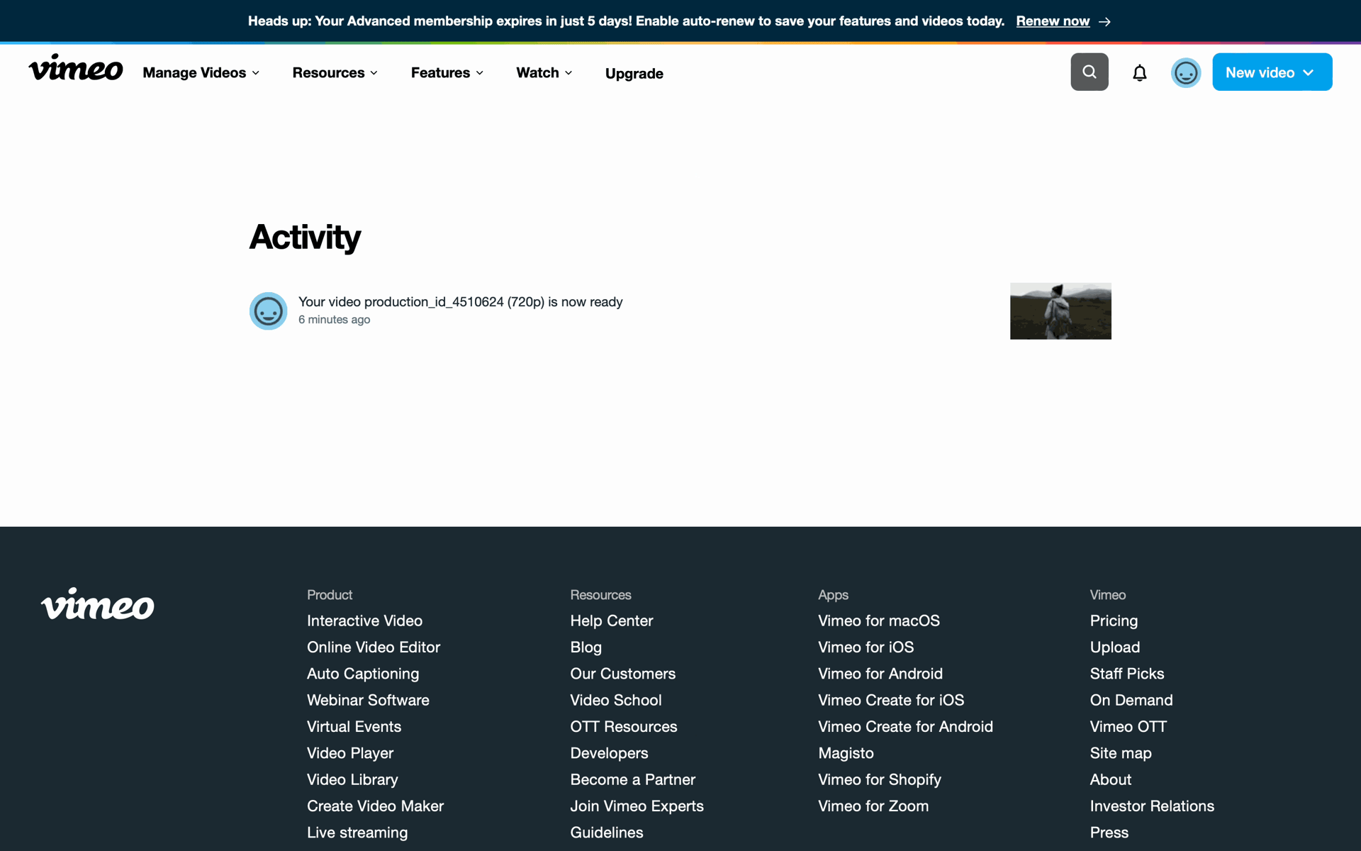 Vimeo Web Photo & Video interface screenshot 19