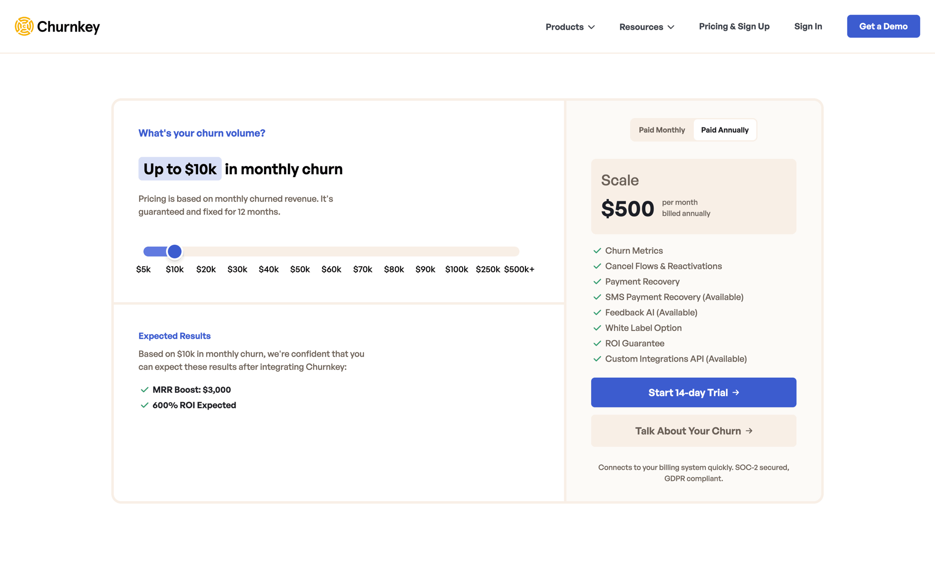 Churnkey Web Business interface screenshot 3