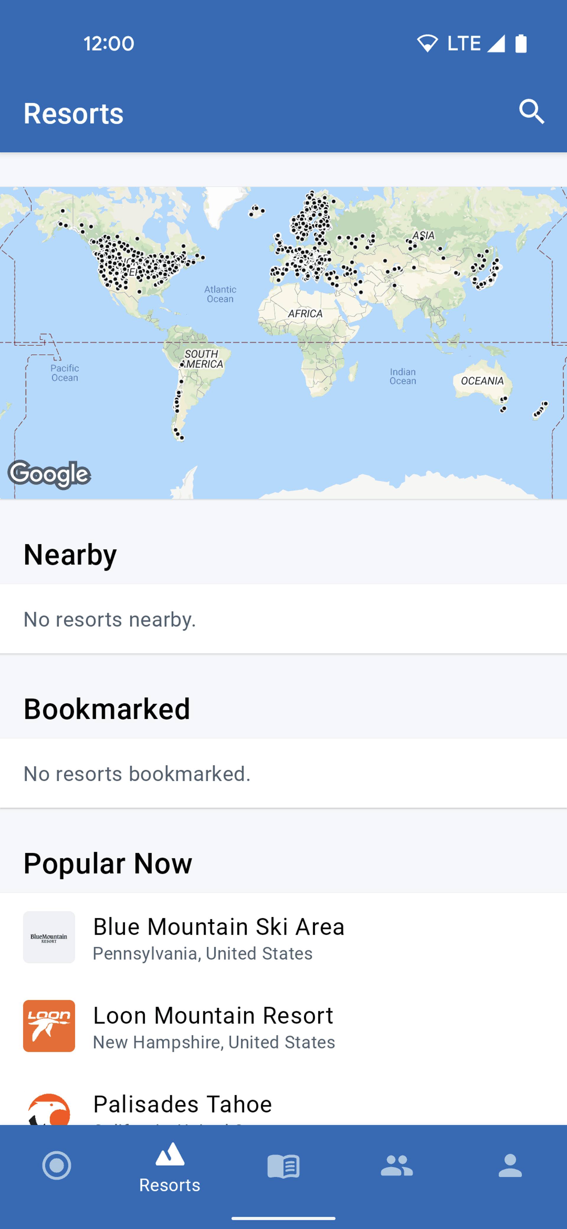Slopes Android Sports interface screenshot 6