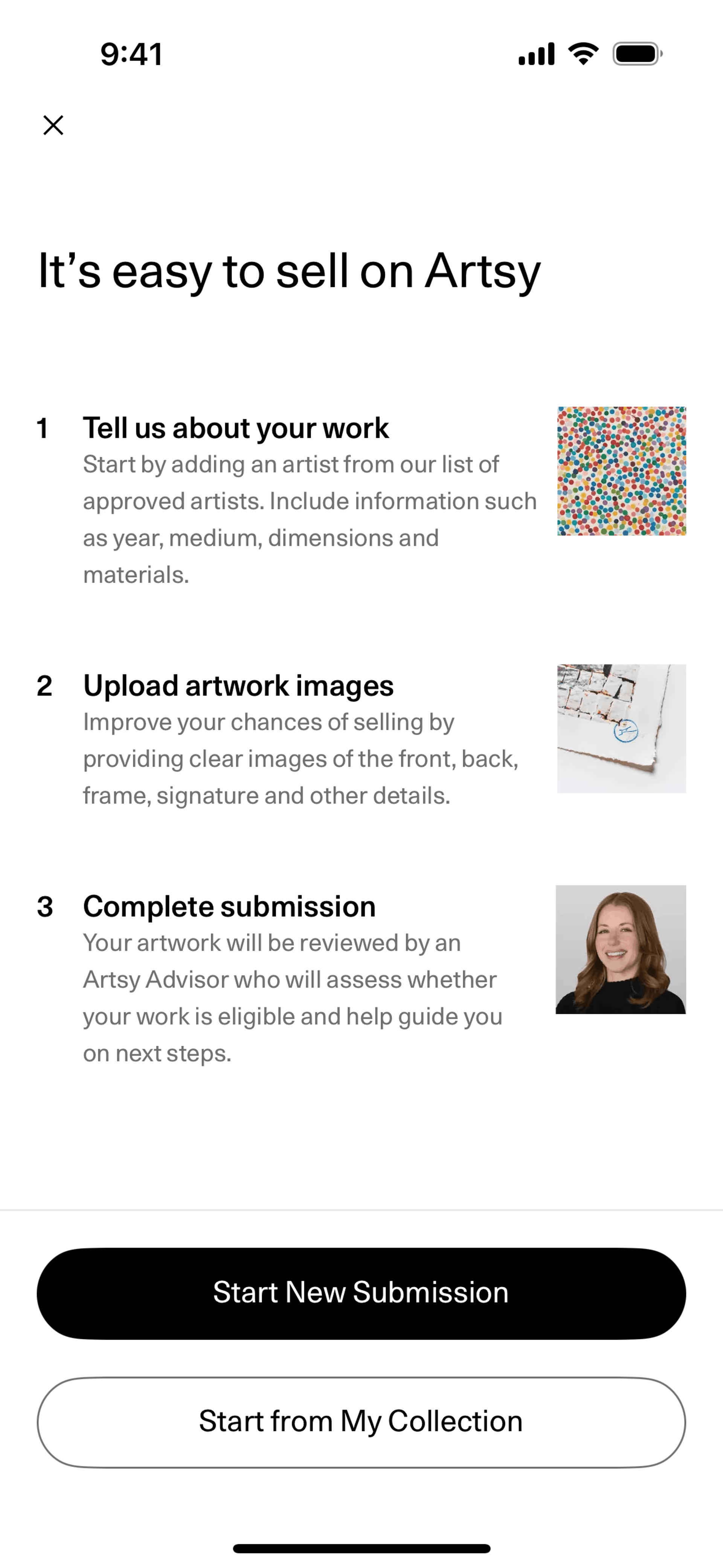 Artsy iOS Shopping interface screenshot 10