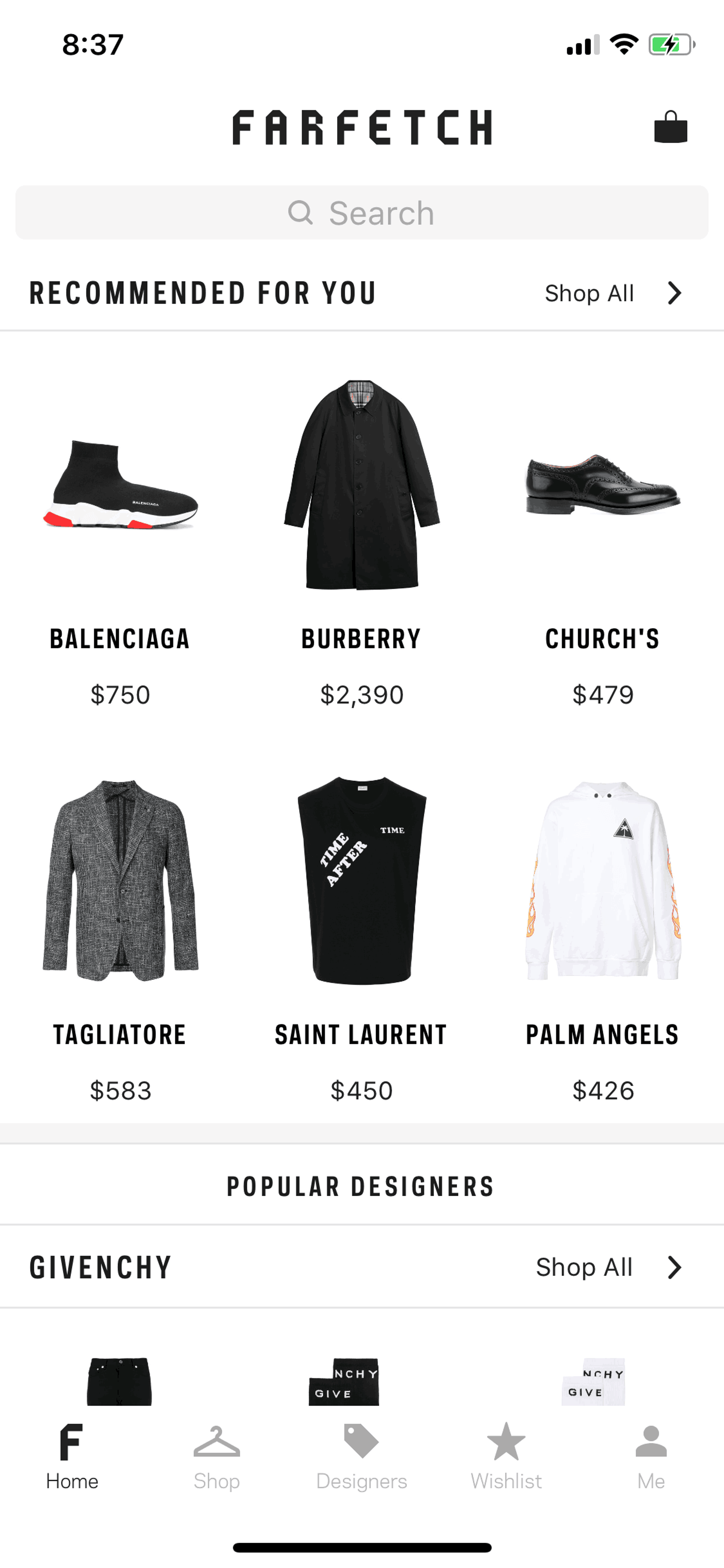 FARFETCH iOS Shopping interface screenshot 14