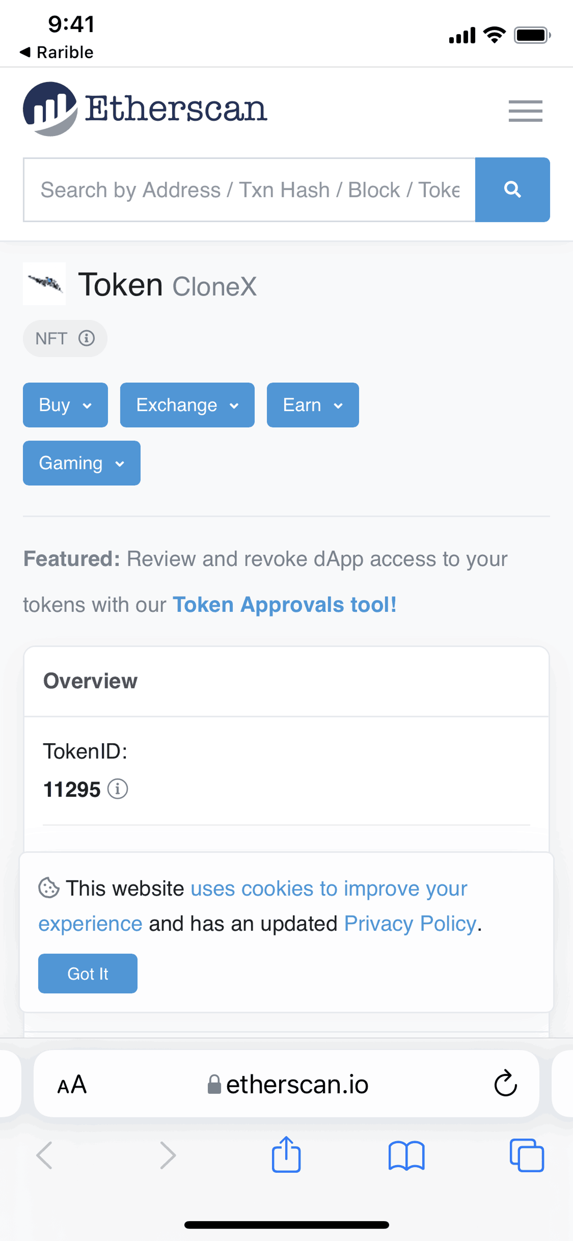 Rarible iOS Crypto & Web3 interface screenshot 20