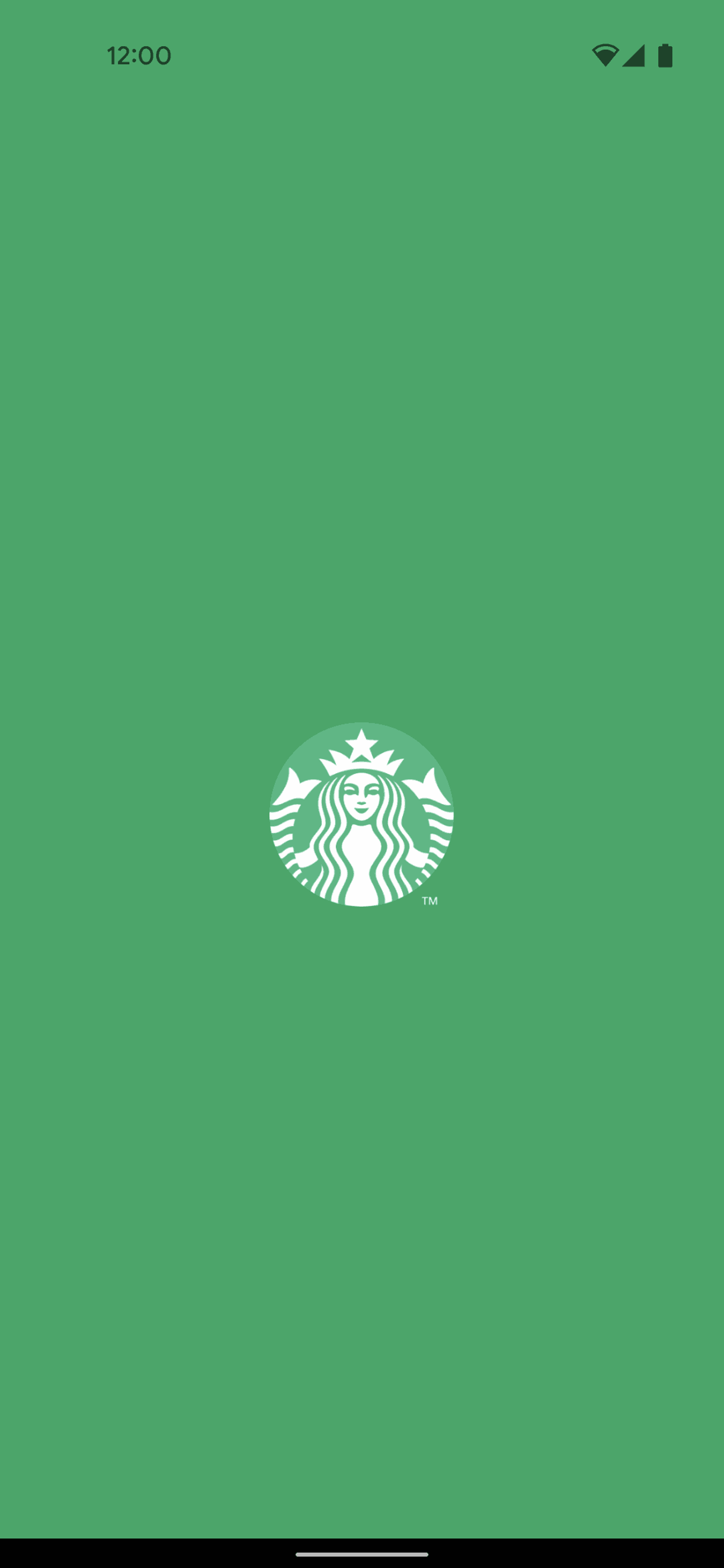 Starbucks Android Food & Drink interface screenshot 1