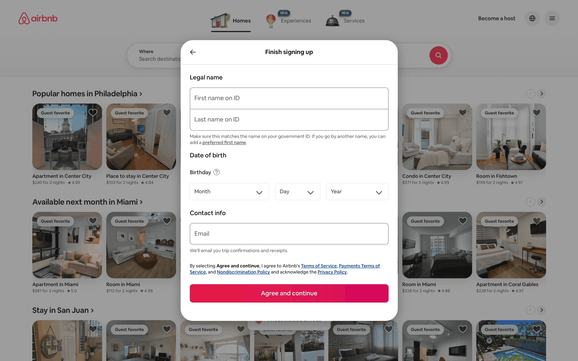 Onboarding on Airbnb (web) screen 12