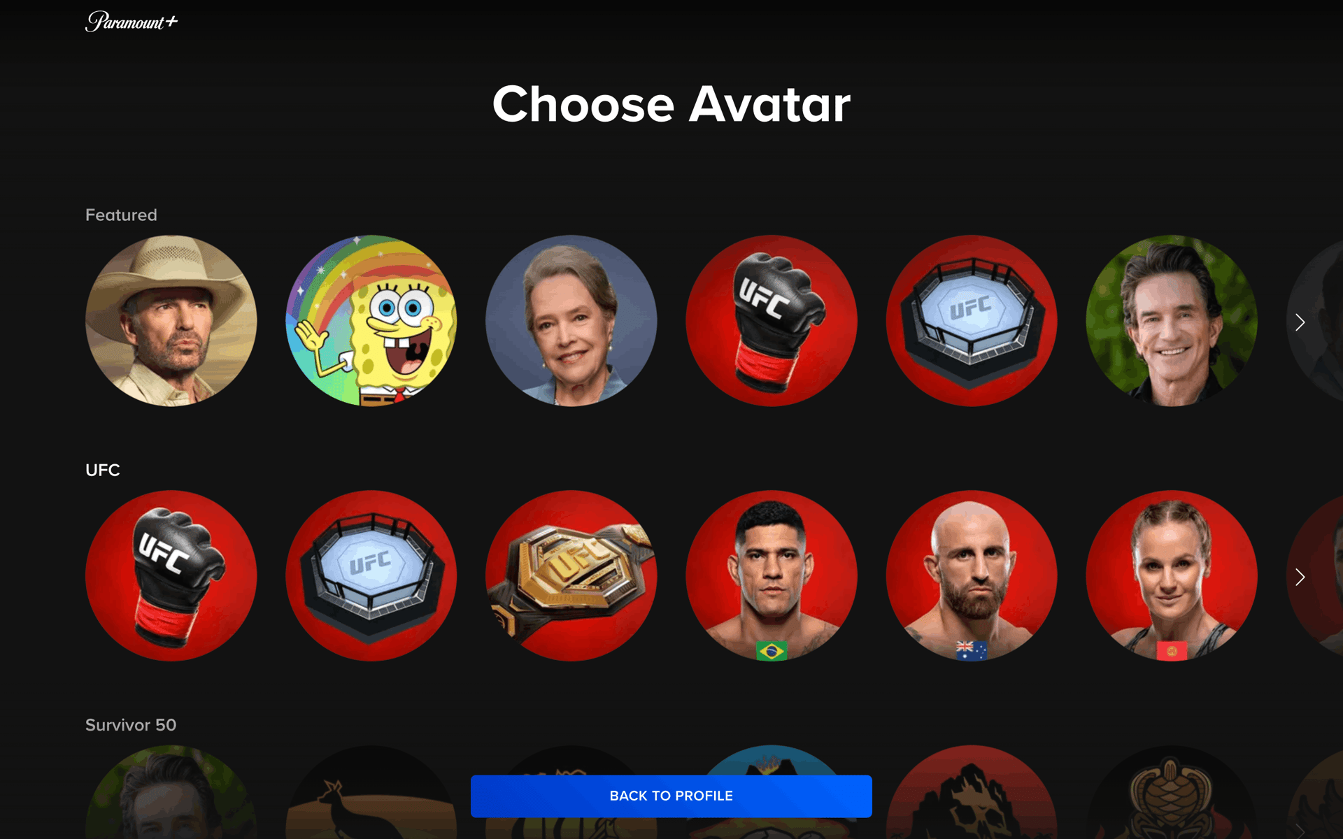 Paramount+ Web streaming interface screenshot 6