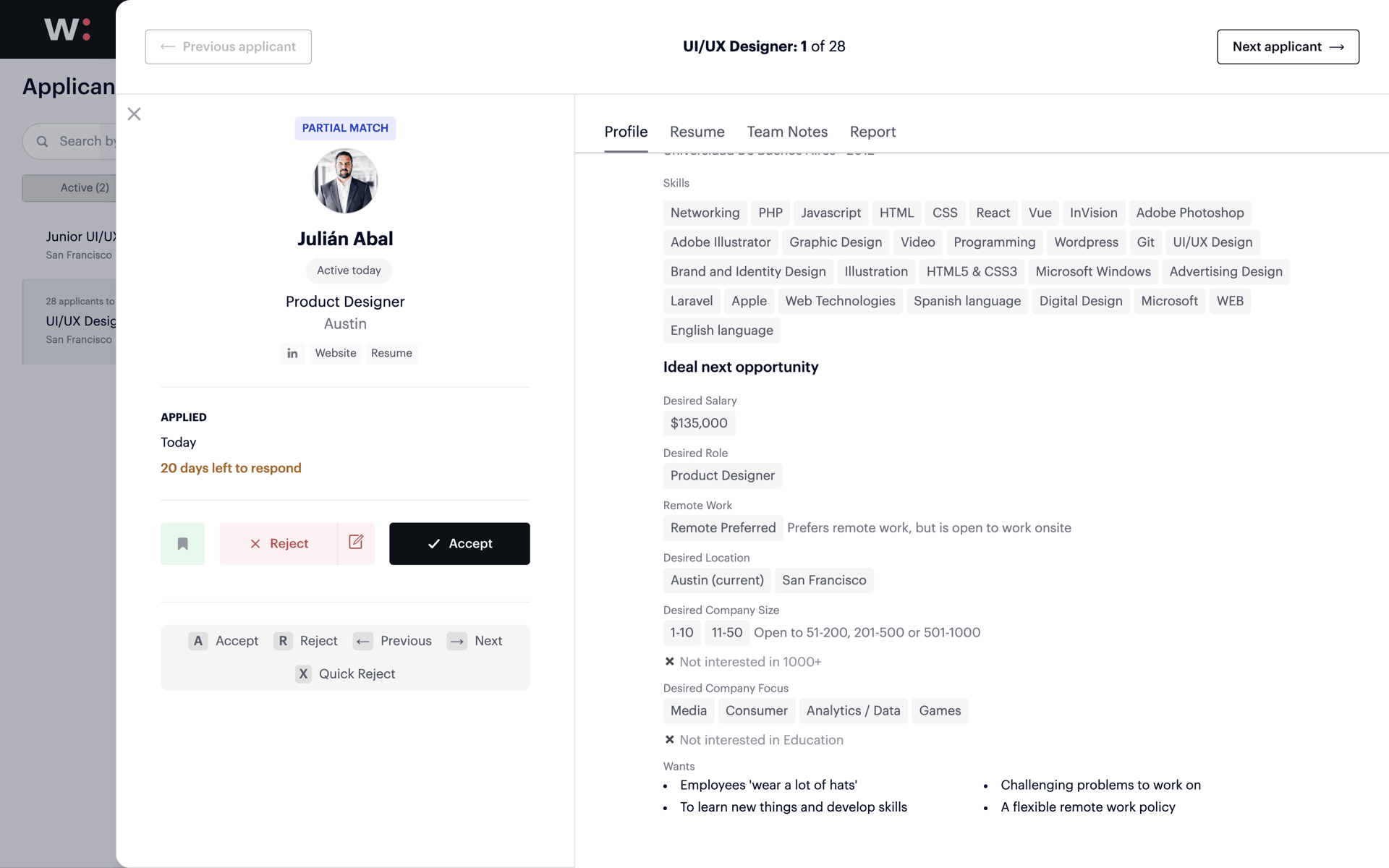 Wellfound Web Jobs & Recruitment interface screenshot 8