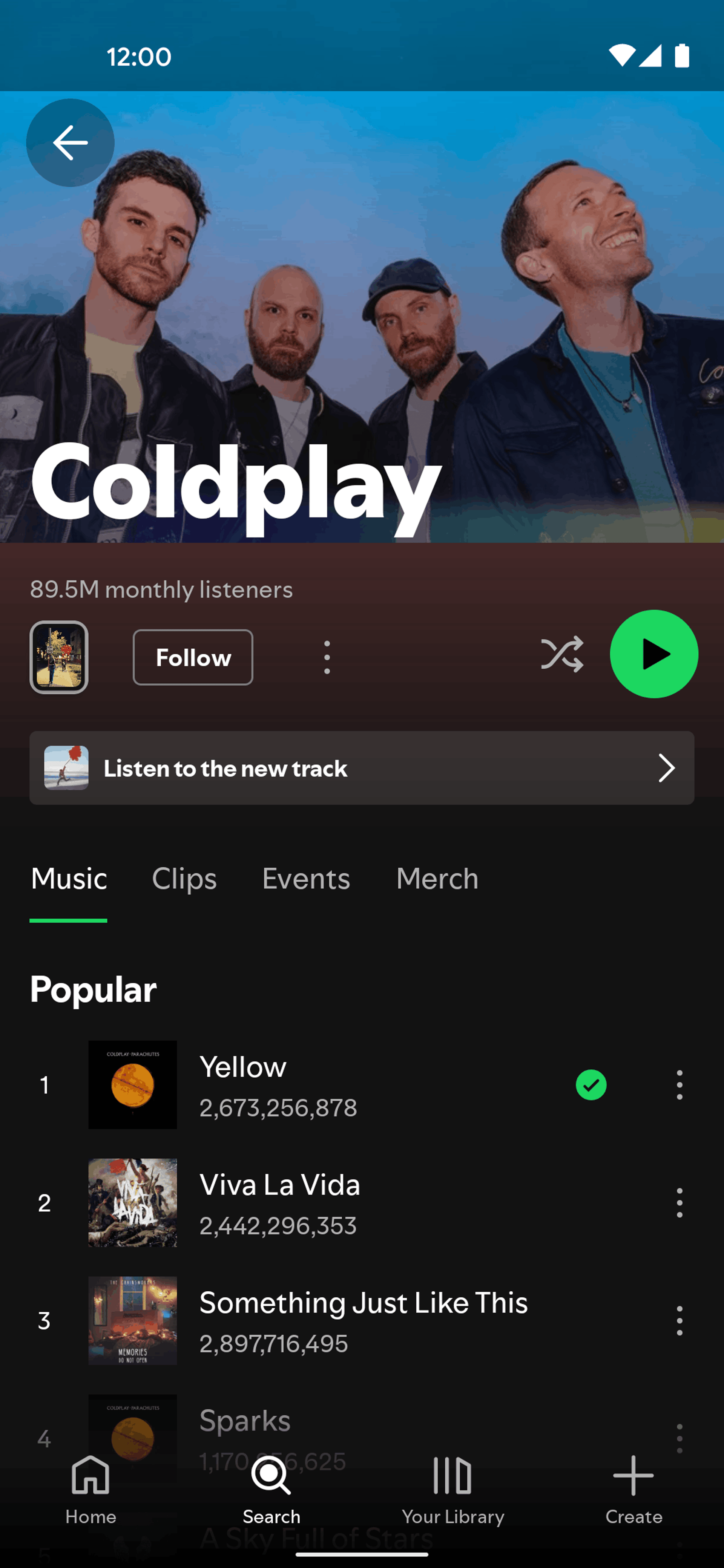 Spotify Android Music & Audio interface screenshot 5
