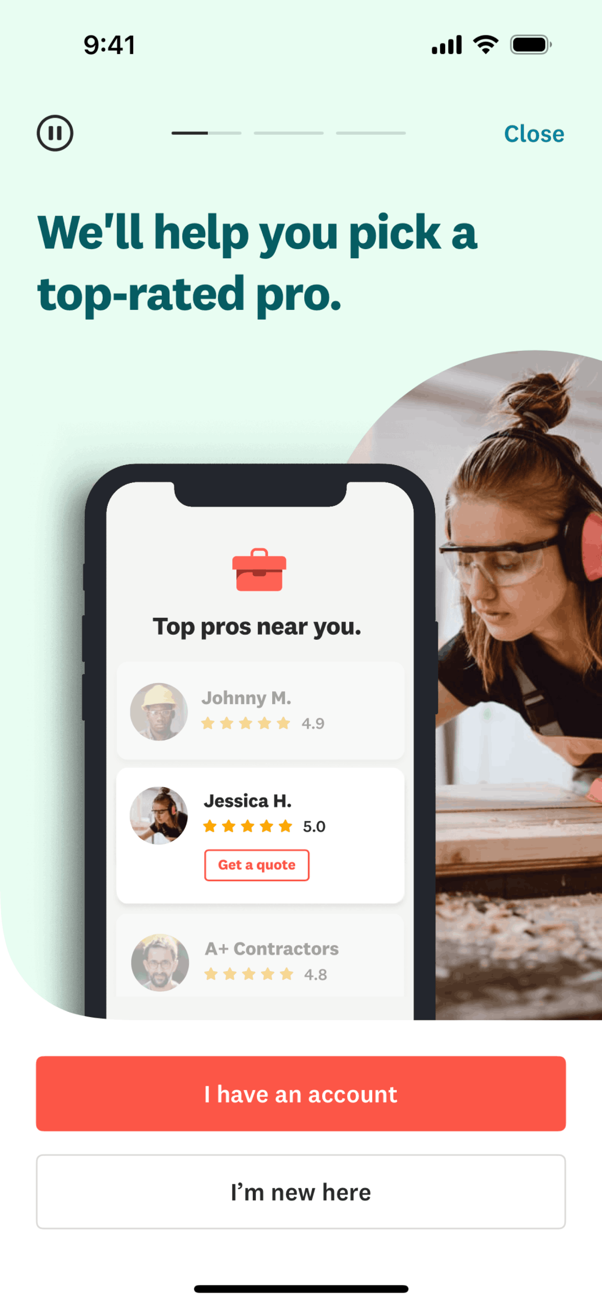Angi iOS Lifestyle interface screenshot 2