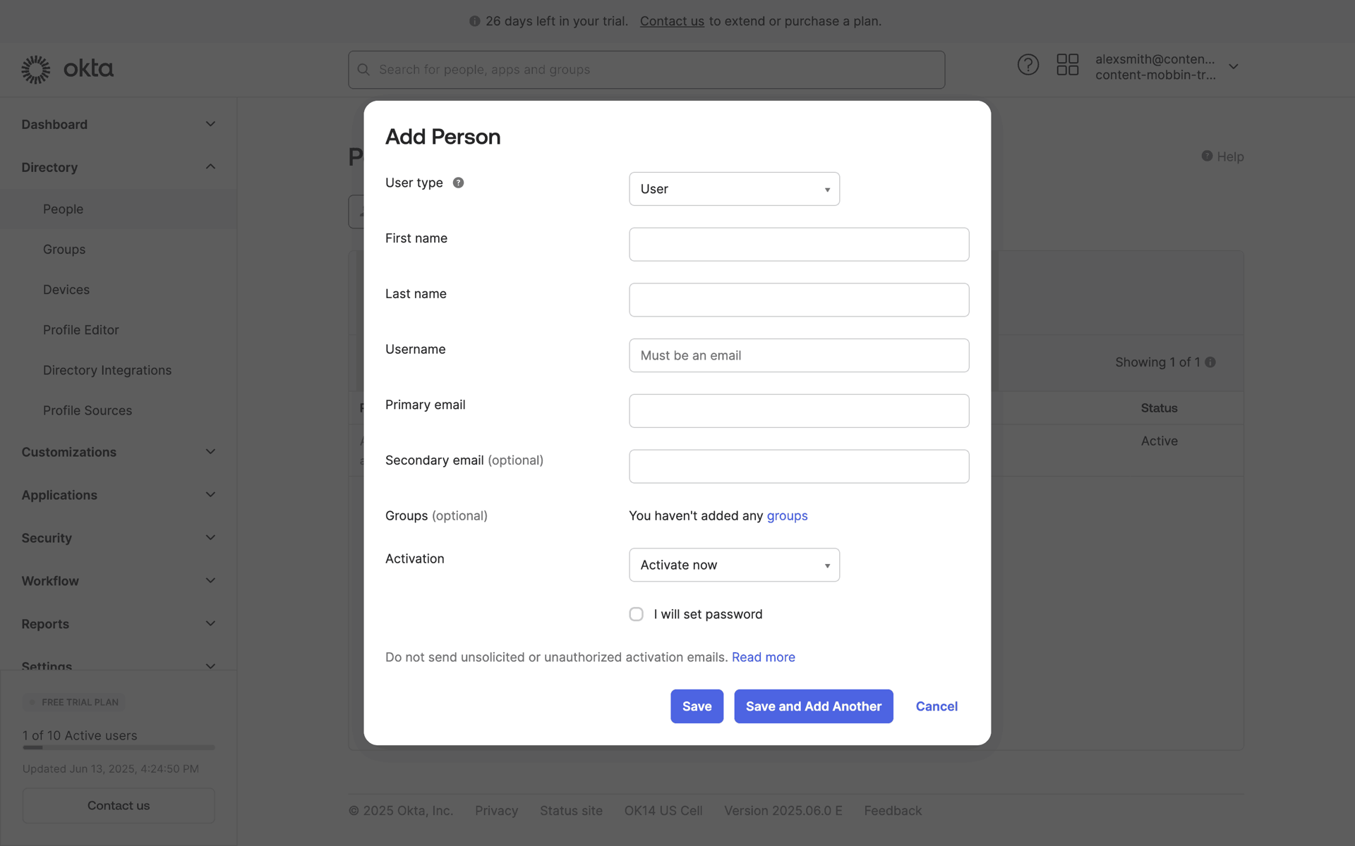 Okta Web Developer Tools interface screenshot 13