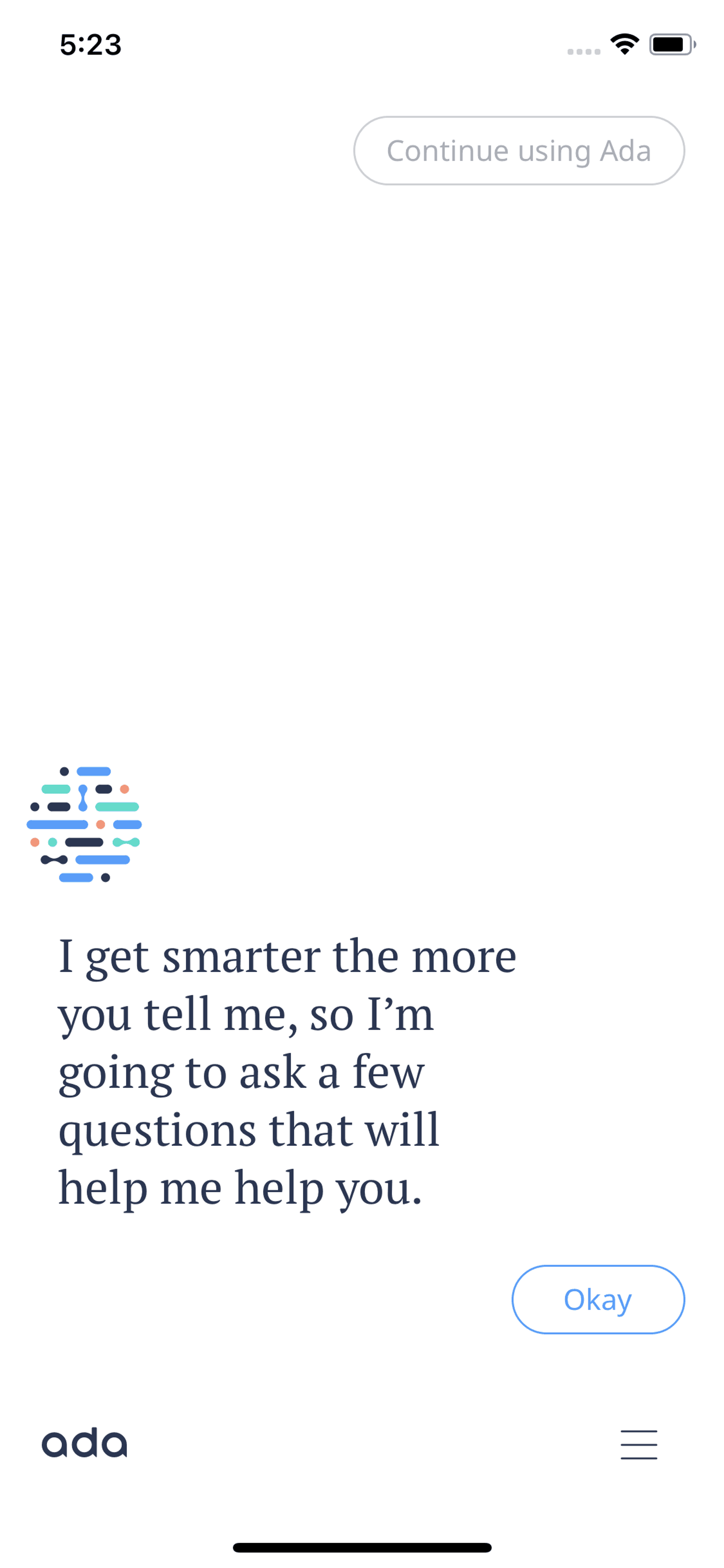 Ada iOS Health & Fitness interface screenshot 16