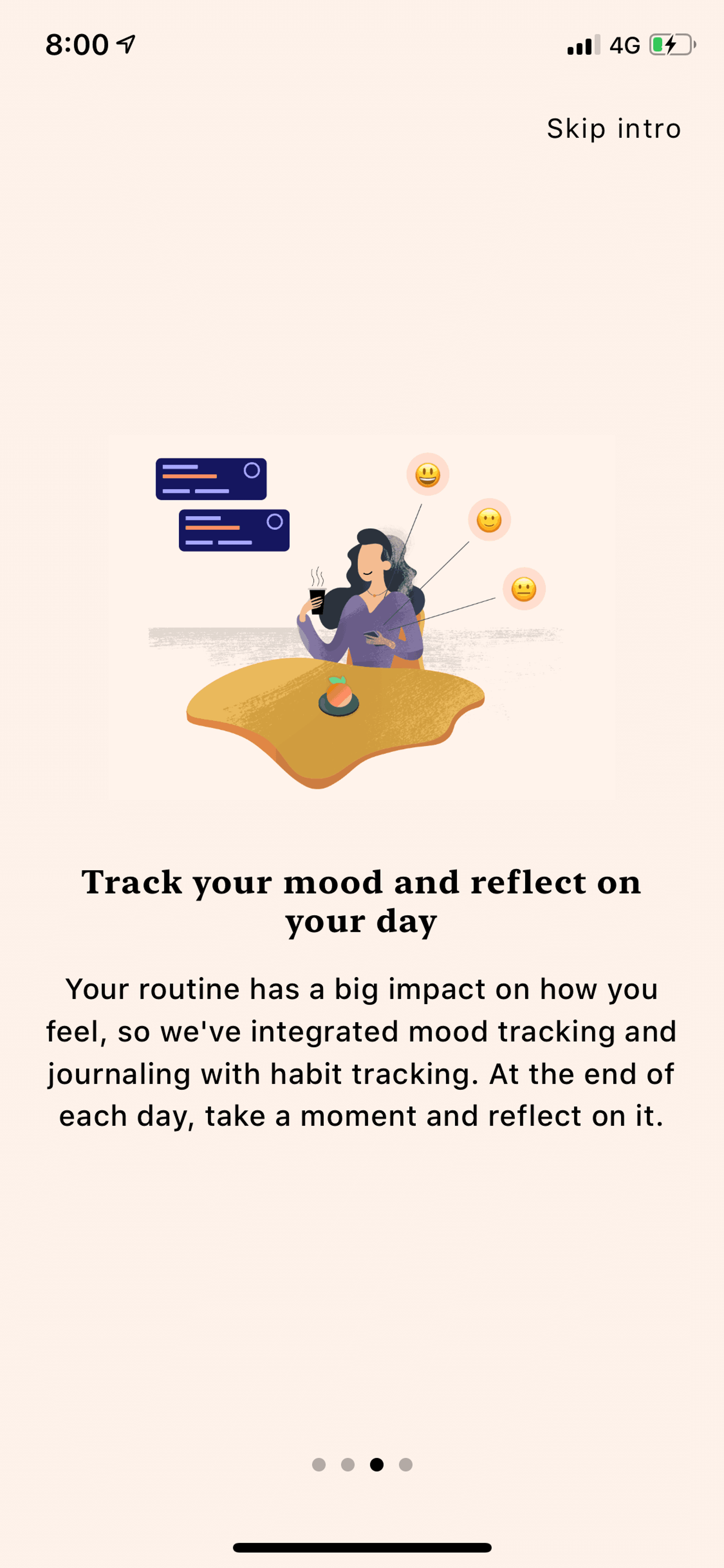 Tangerine iOS Health & Fitness interface screenshot 4