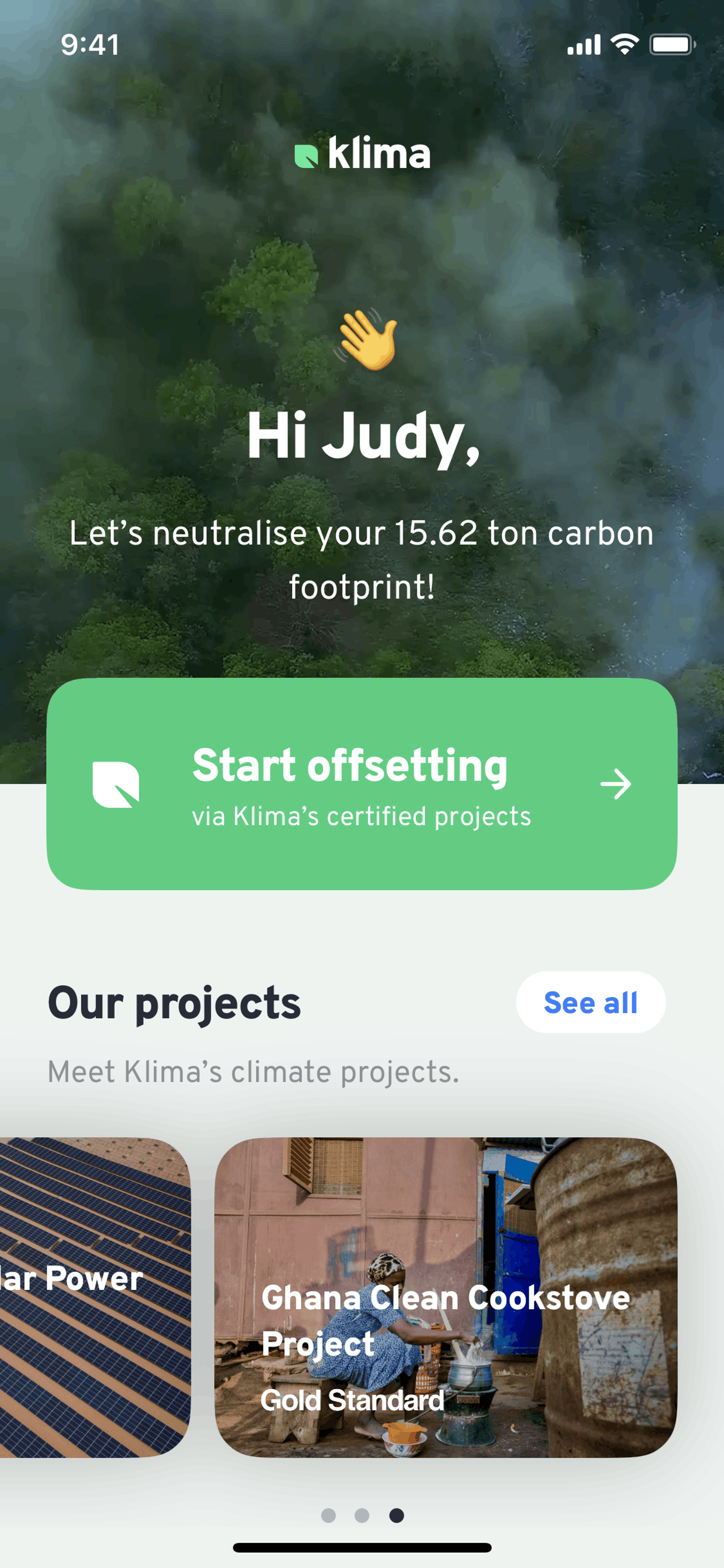 Klima iOS Lifestyle interface screenshot 20