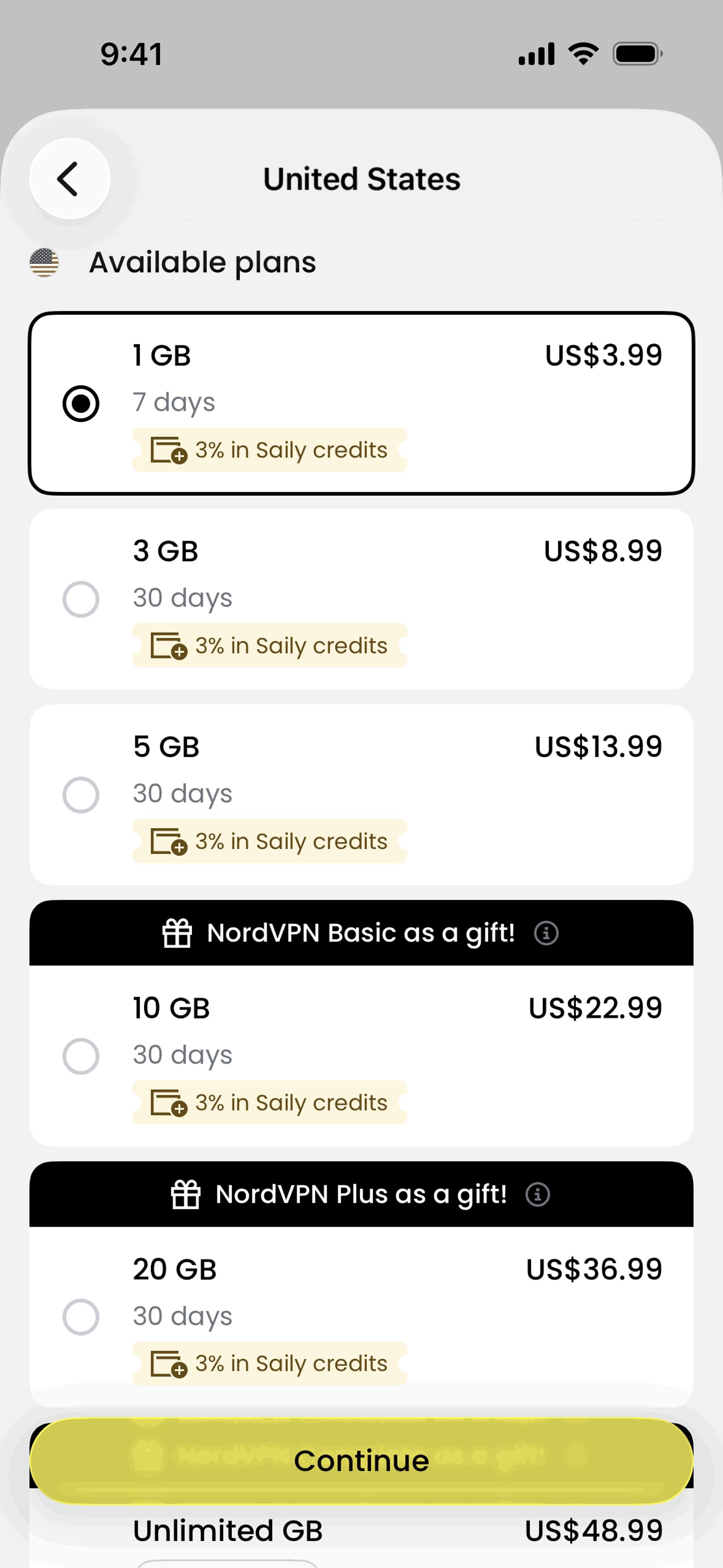 Virtual SIM for mobile data