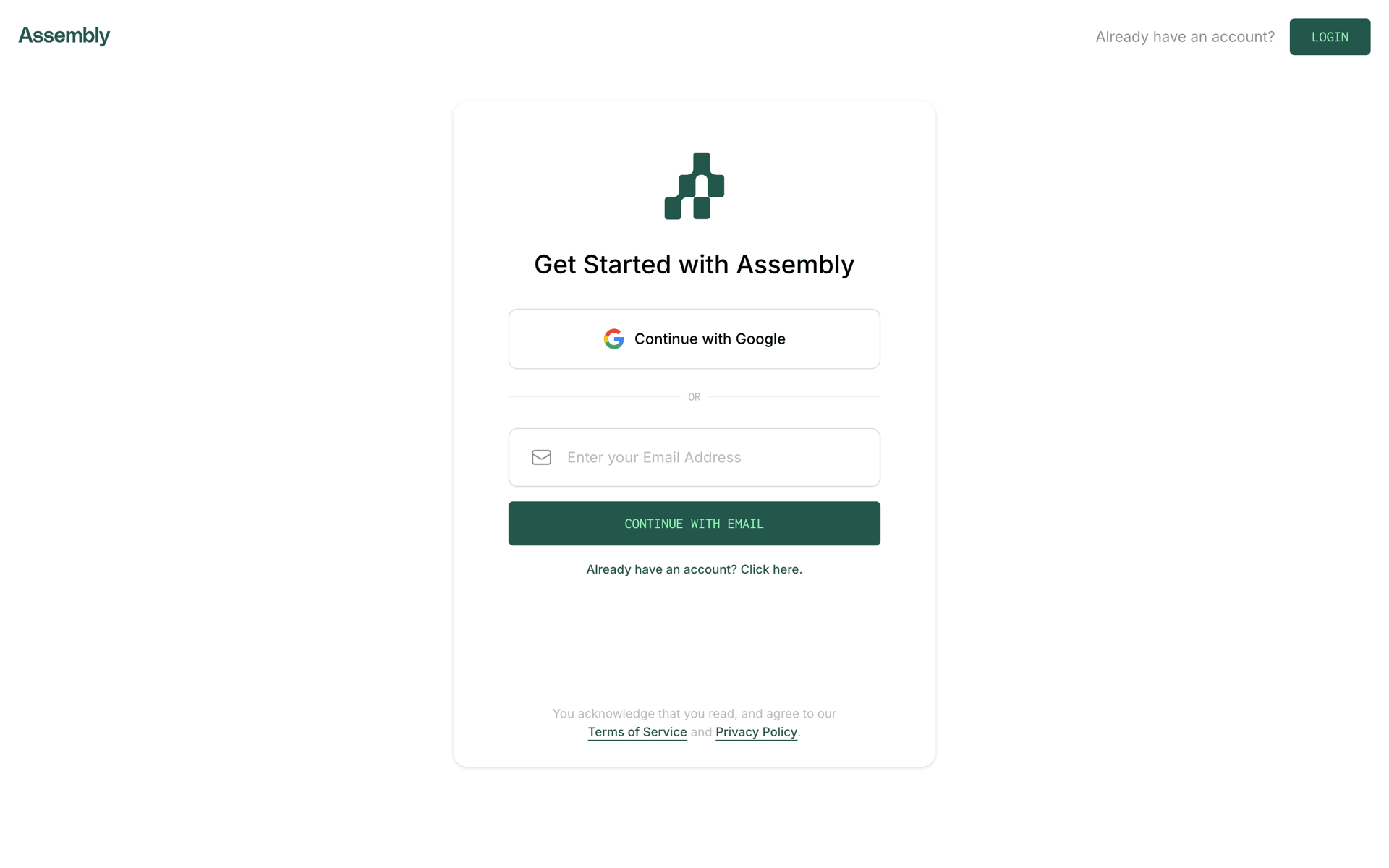 Assembly Web Productivity interface screenshot 3