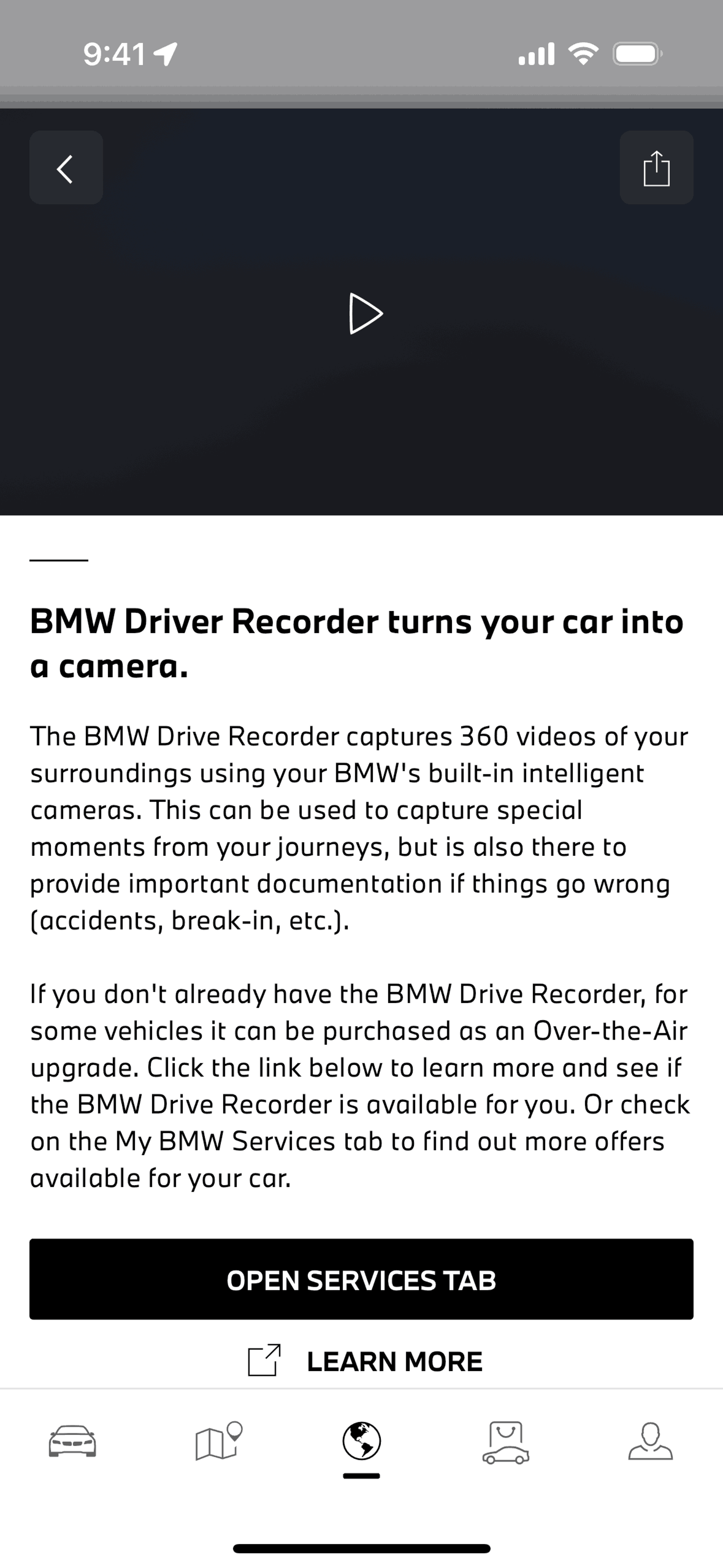 My BMW iOS Travel & Transportation interface screenshot 23