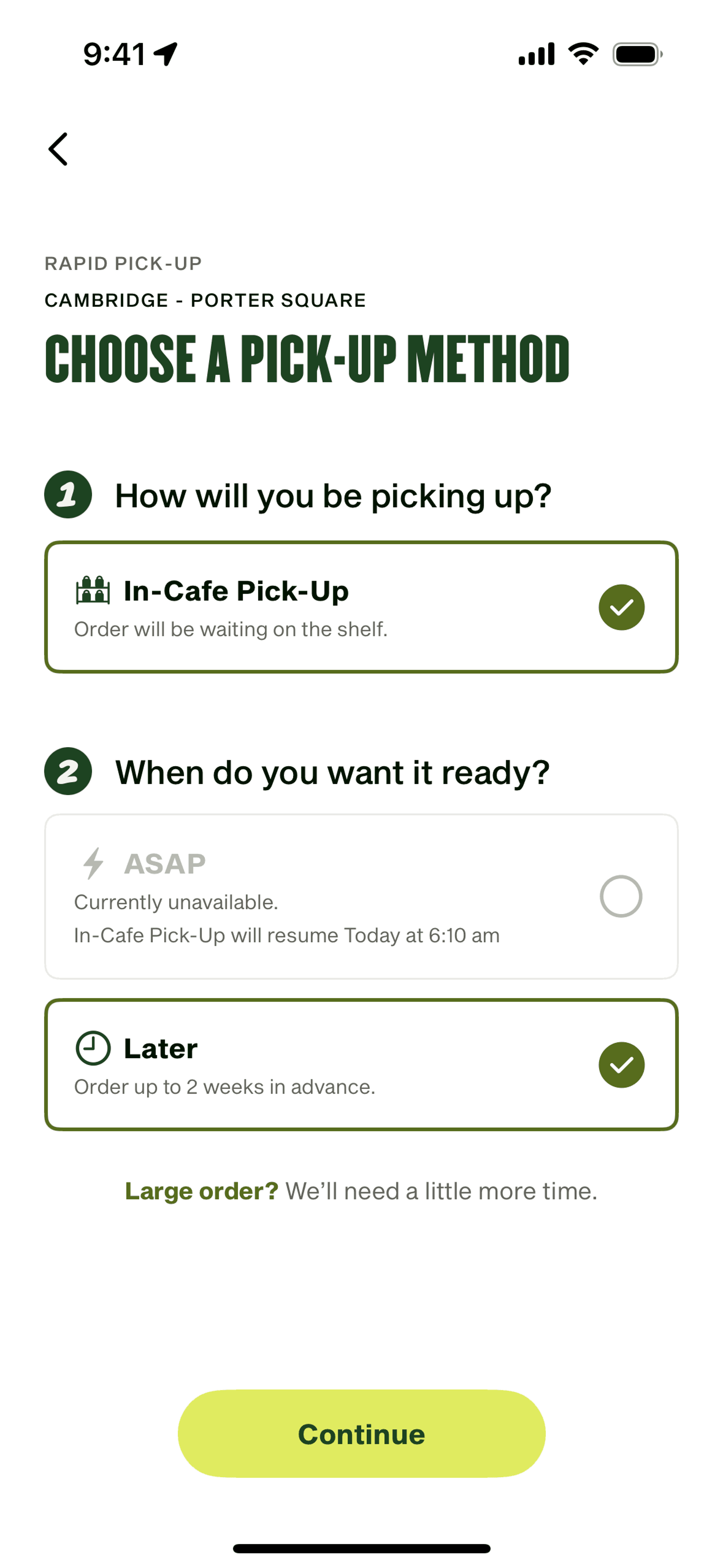 Panera Bread iOS Food & Drink interface screenshot 24