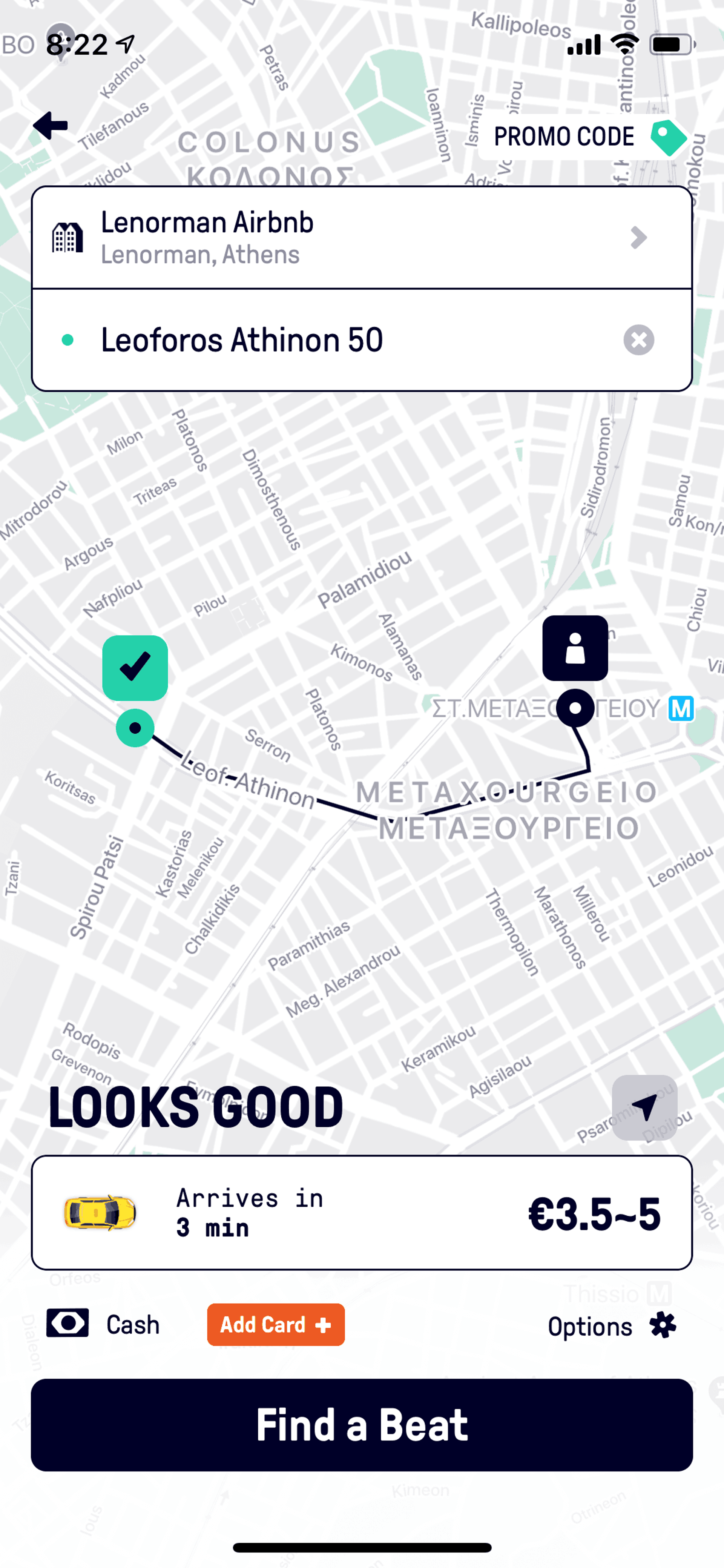 Beat Passenger iOS Maps & Navigation interface screenshot 18