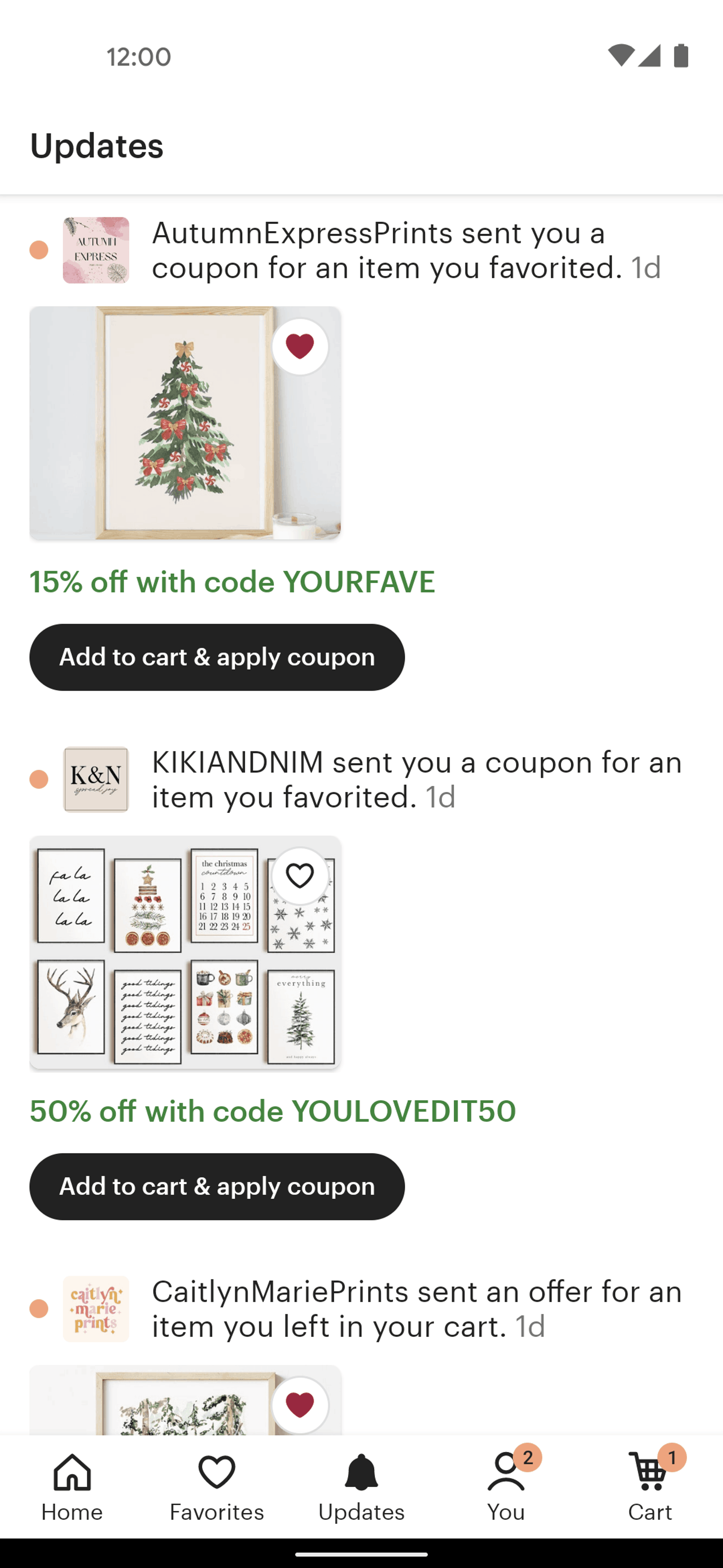 Etsy Android Shopping interface screenshot 3
