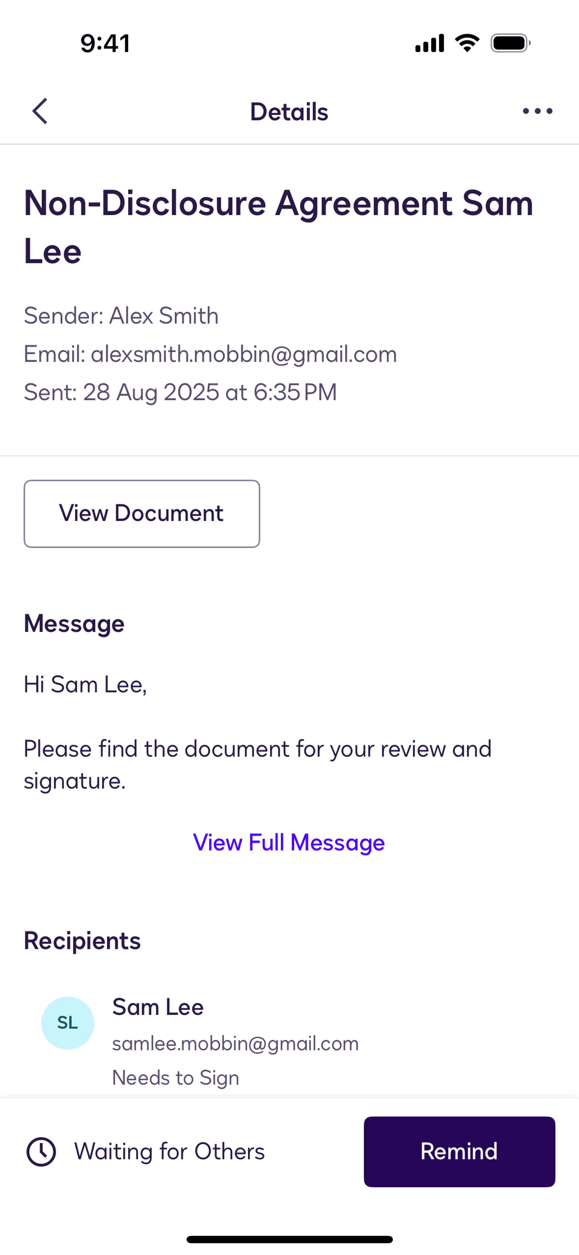 Docusign iOS Productivity interface screenshot 9